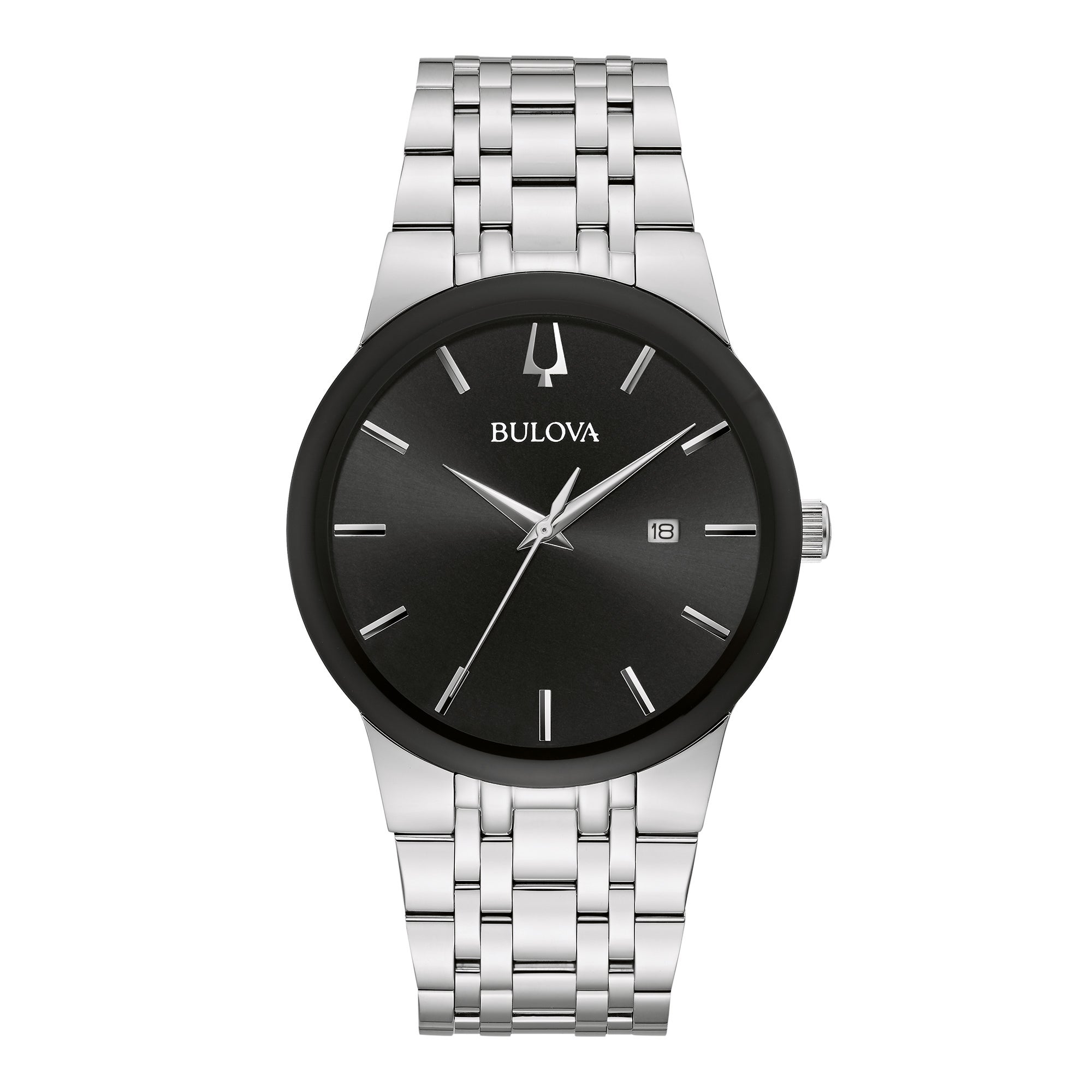 Mens Future Corporate Exclusive Silver-Tone Stainless Steel Watch Black Dial