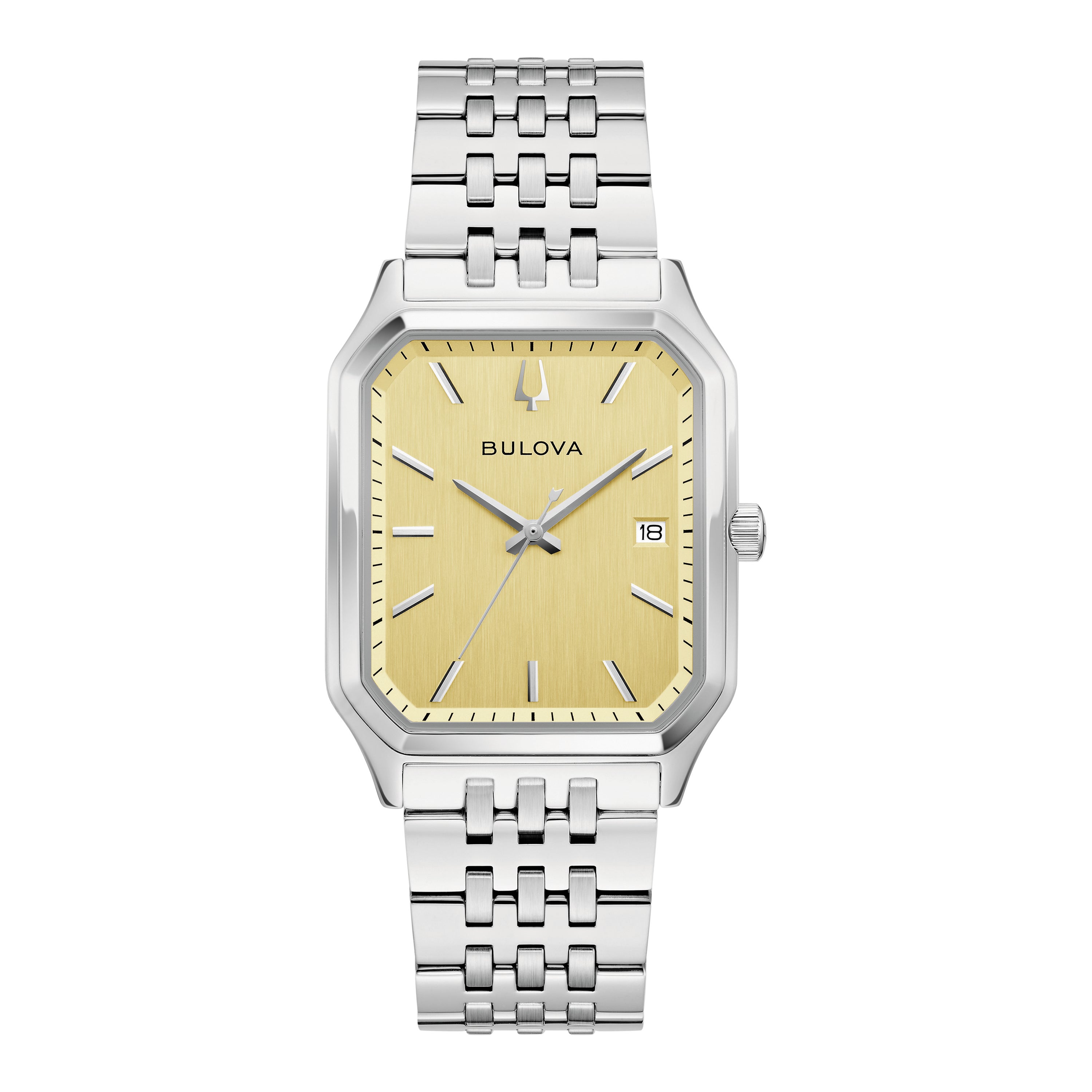 Mens Tony Bennett We Are All Here Silver-Tone SS Watch Champagne Dial
