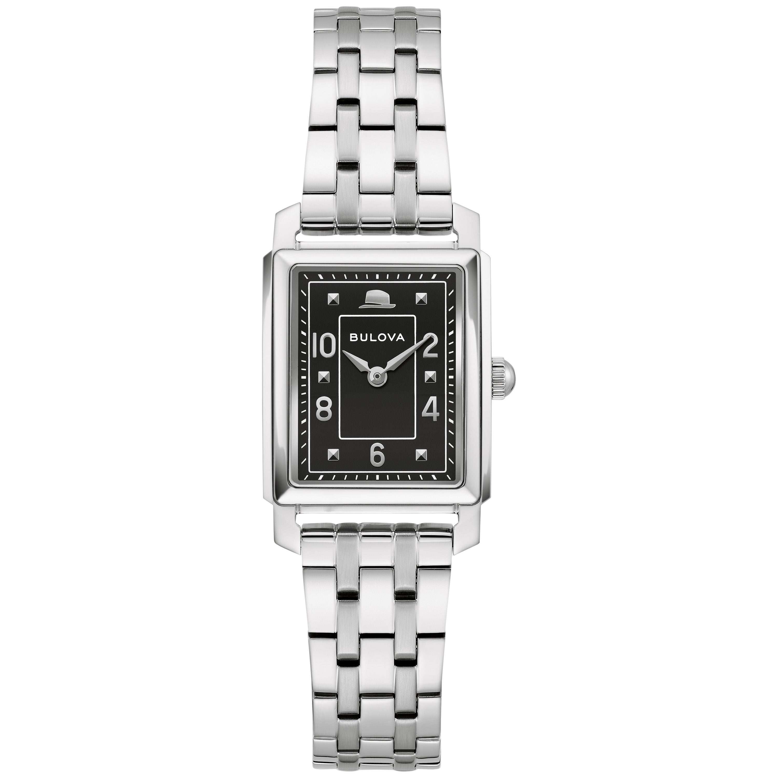 Ladies The Very Thought Of You Silver-Tone Stainless Steel Watch Black Dial