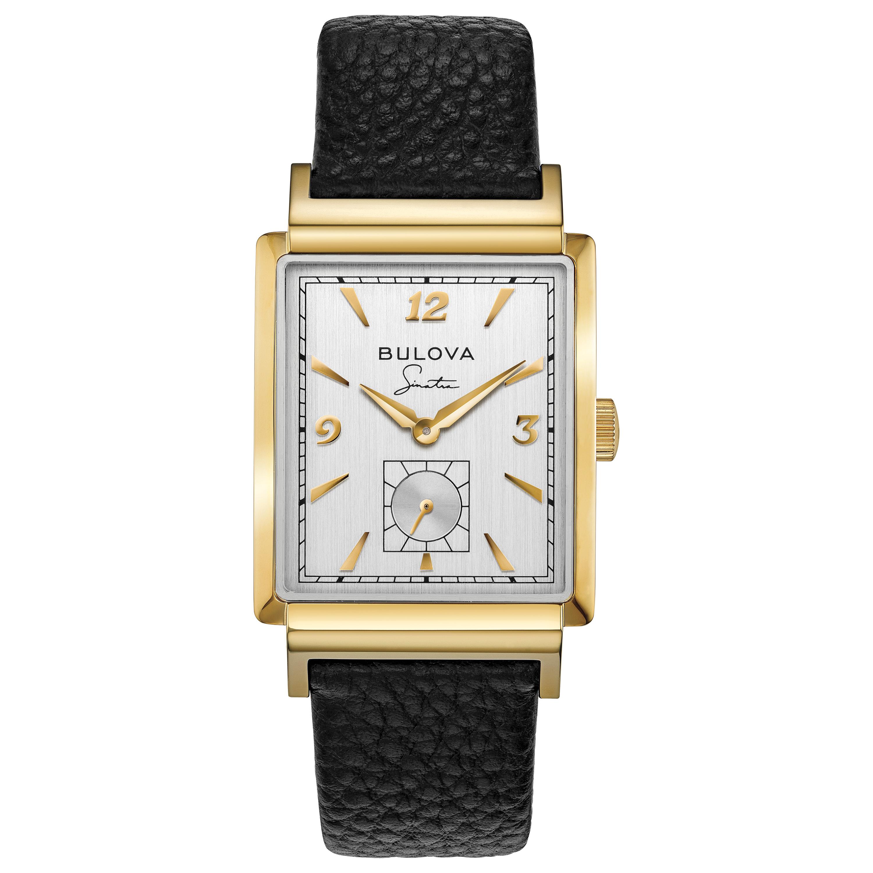 Mens My Way Vintage Black & Gold Leather Watch White Dial