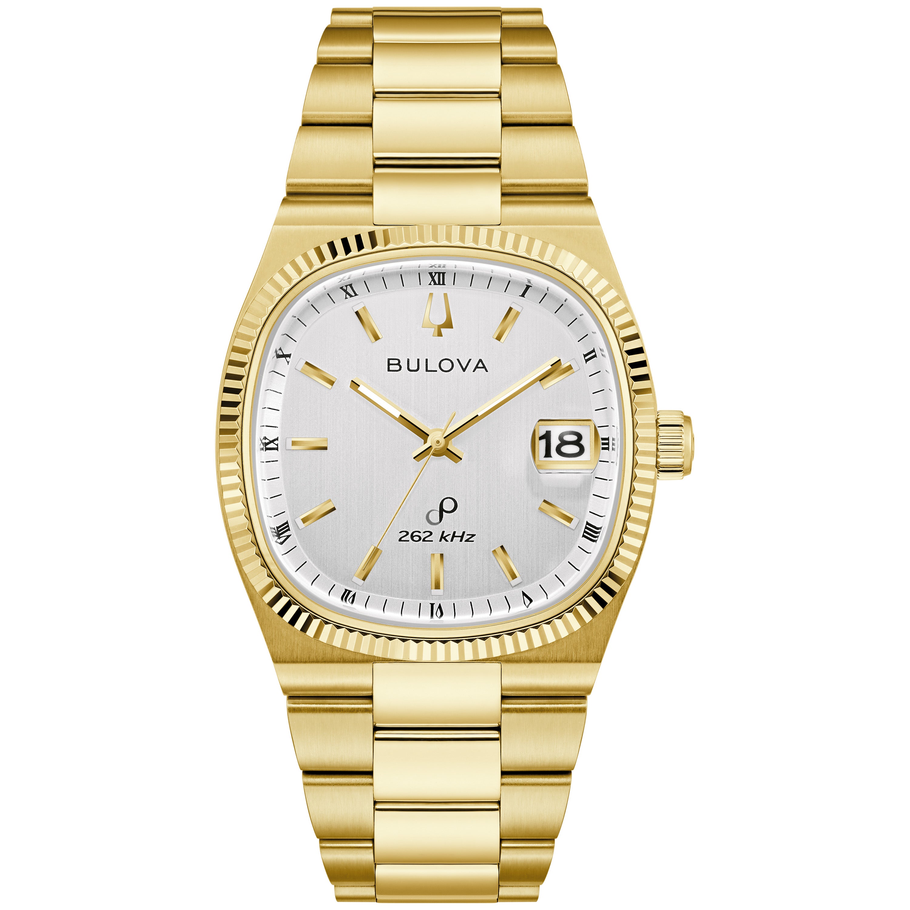 Men's Super Seville Gold-Tone Stainless Steel Watch, Silver Dial