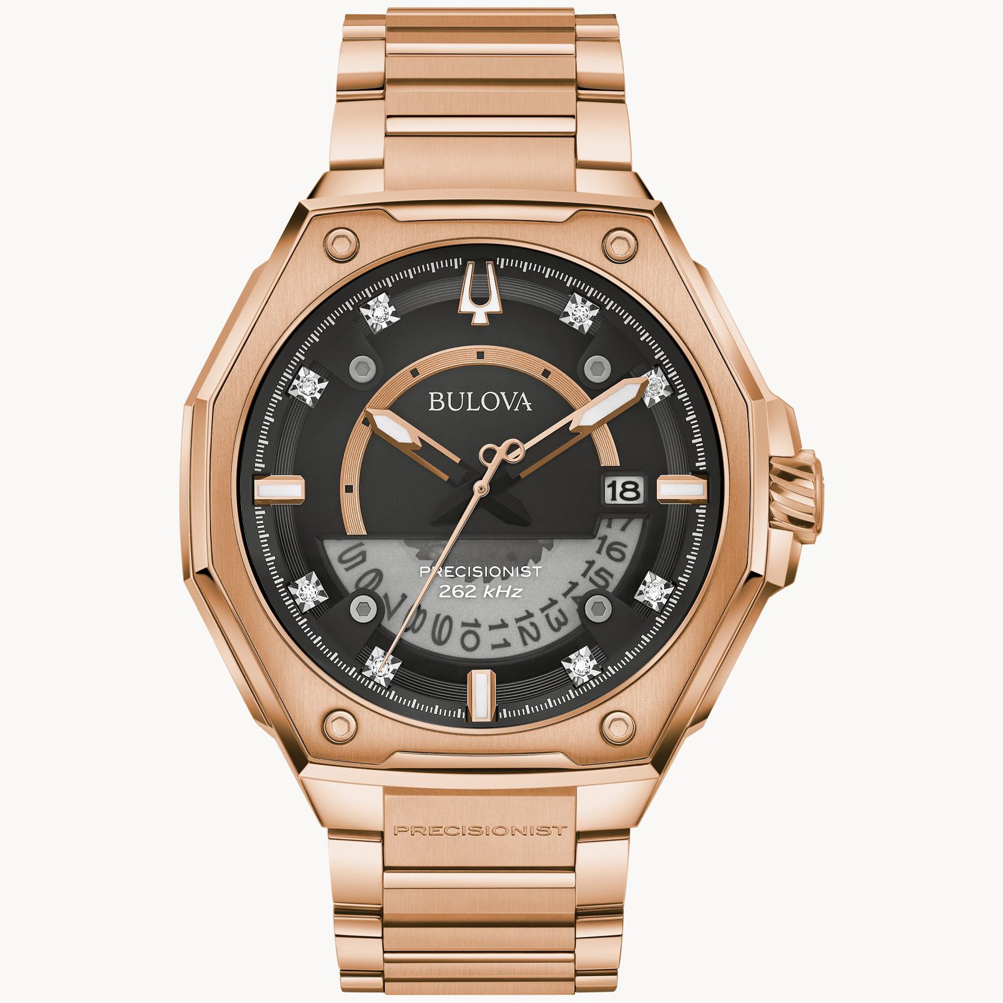 Men's Series X Precisionist Chronograph Rose Gold-Tone SS Watch, Black Dial