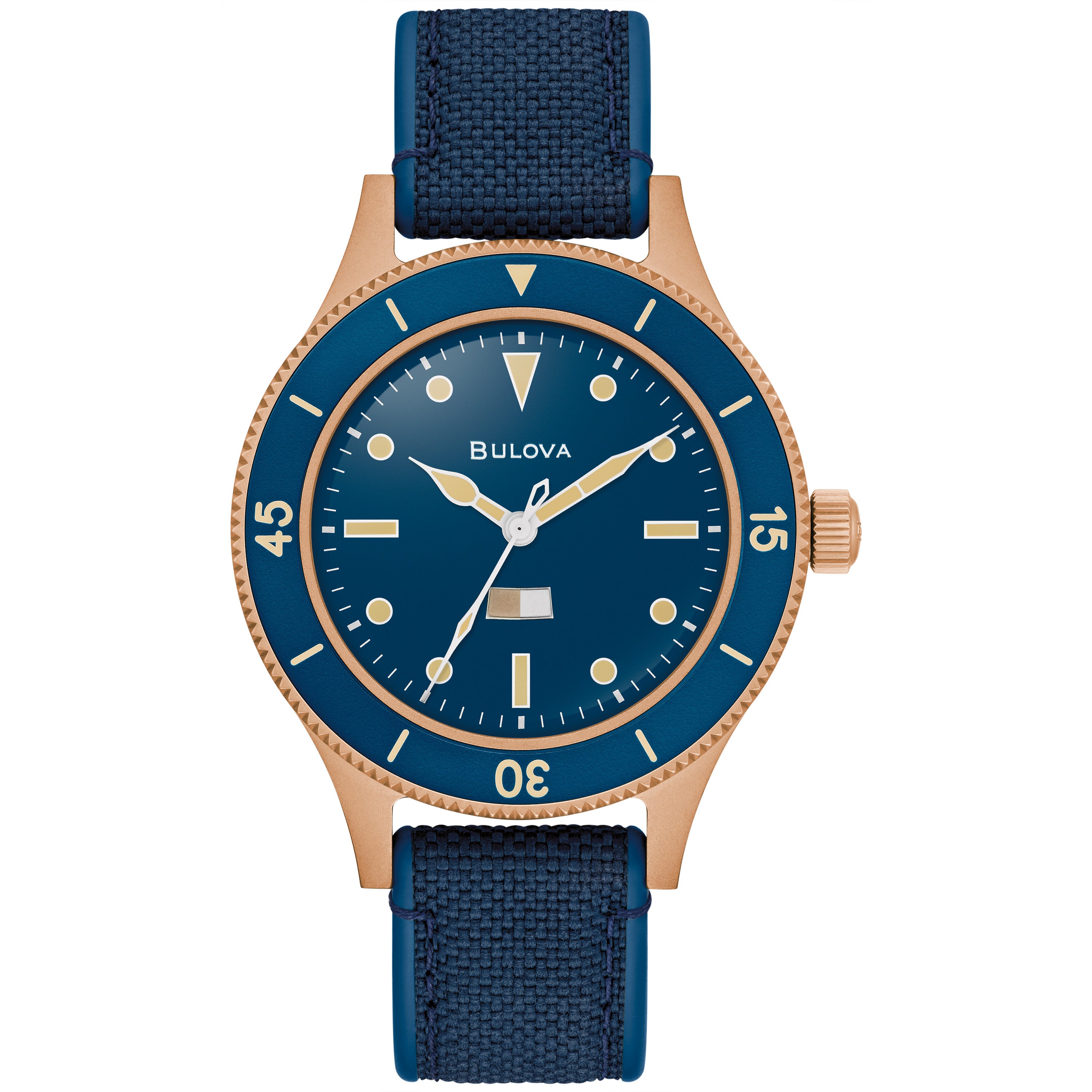 Men's MIL SHIPS Automatic Deep Blue CORDURA + HNBR Strap Watch, Deep Blue Dial