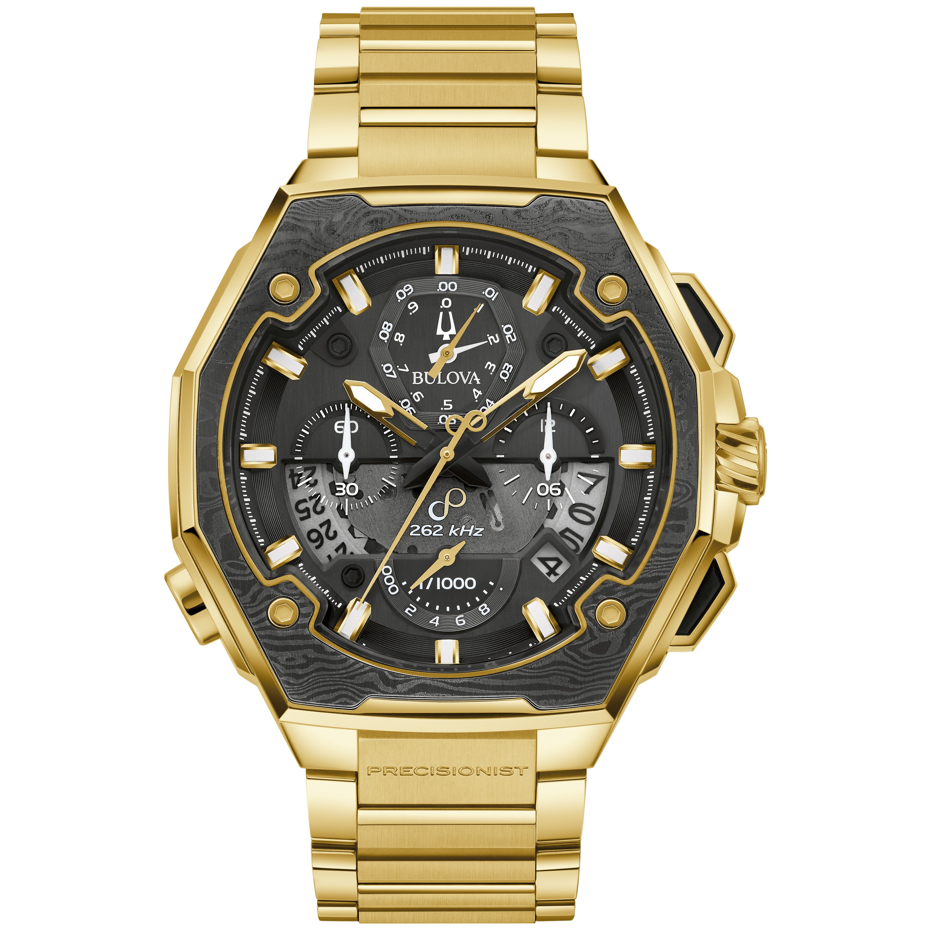 Men's Series X SE Chronograph Gold-Tone Stainless Steel Watch, Black Dial