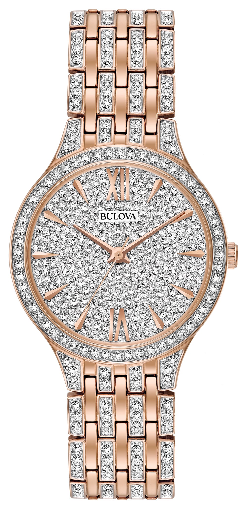 Ladies' Phantom Crystal Rose Gold-Tone Stainless Steel Watch, Crystal Dial