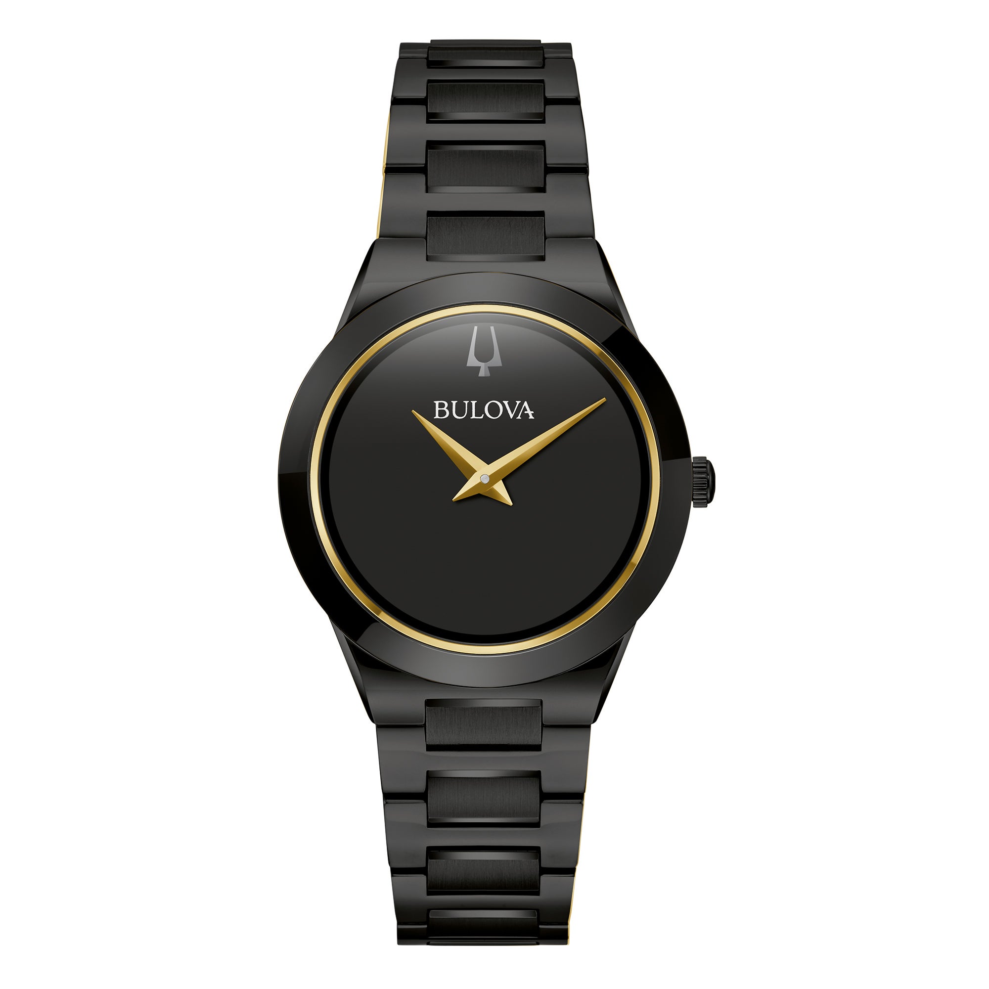Ladies Millennia Black Ion-Plated Stainless Steel Watch Black Dial