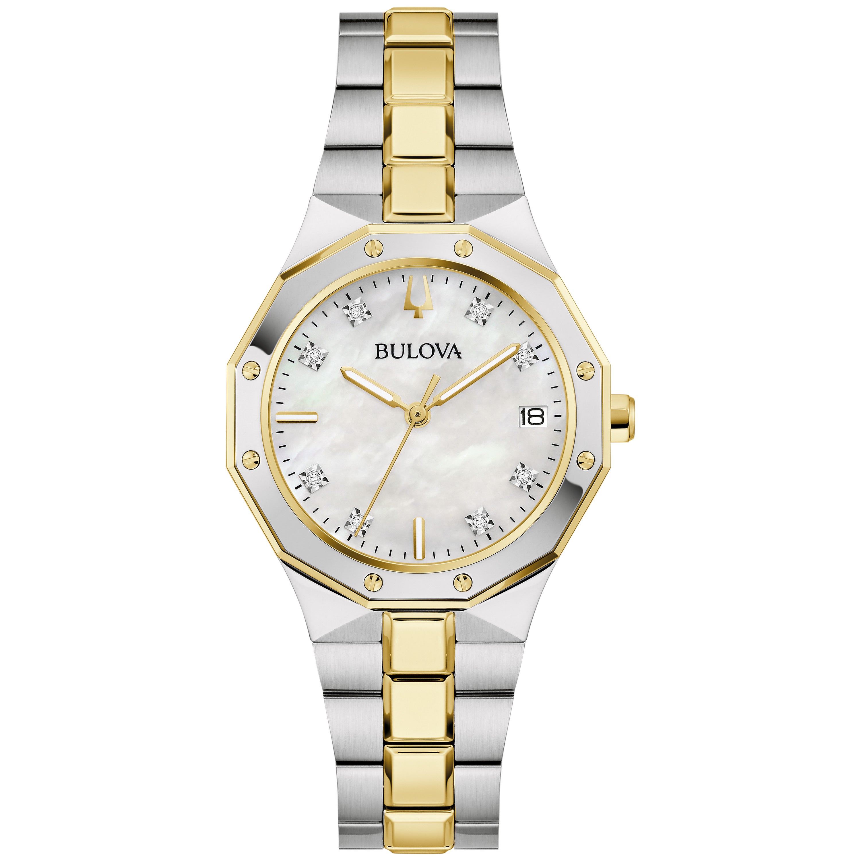 Ladies Prestige Gold & Silver Stainless Steel Watch Mother-of-Pearl Dial