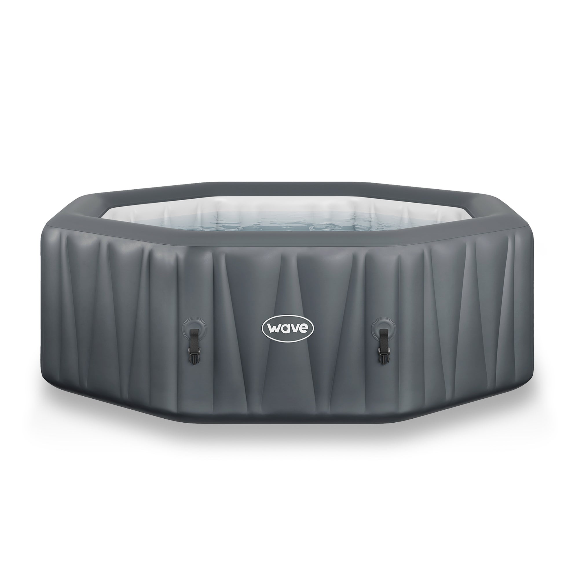 Aegean Octagonal 6 Person Inflatable Spa Dark Gray