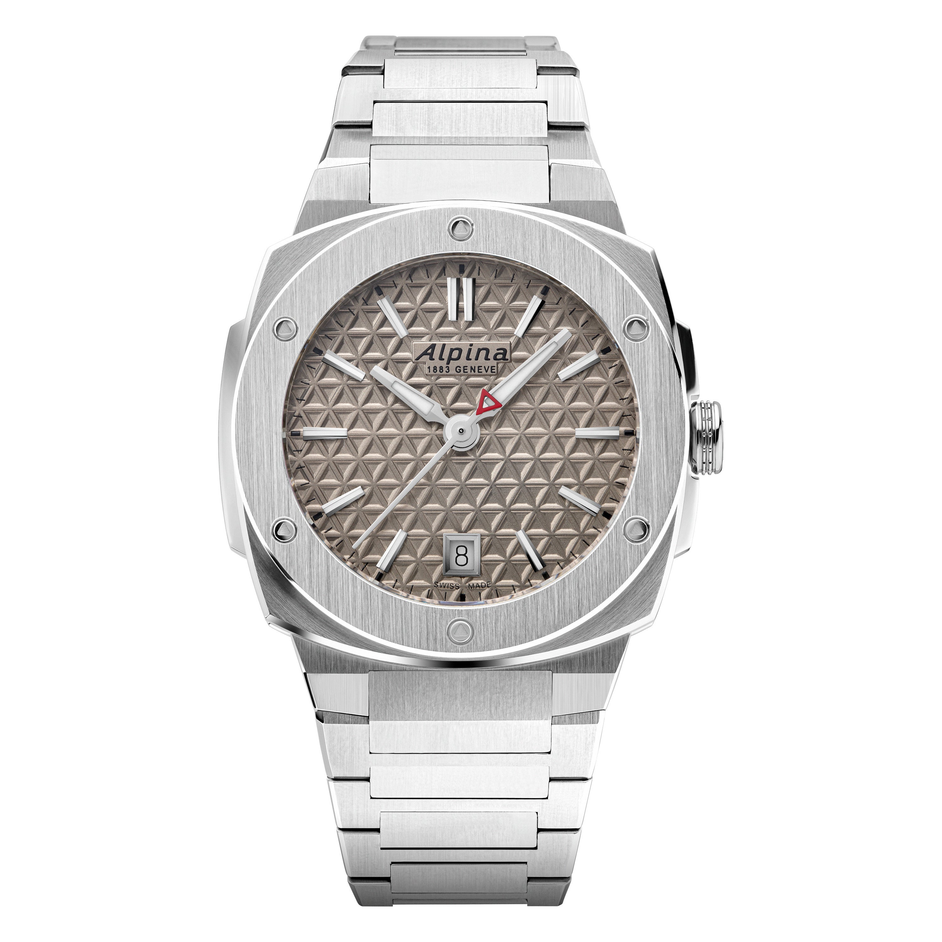 Ladies' Alpiner Extreme Quartz Silver-Tone Stainless Steel Watch, Beige Dial