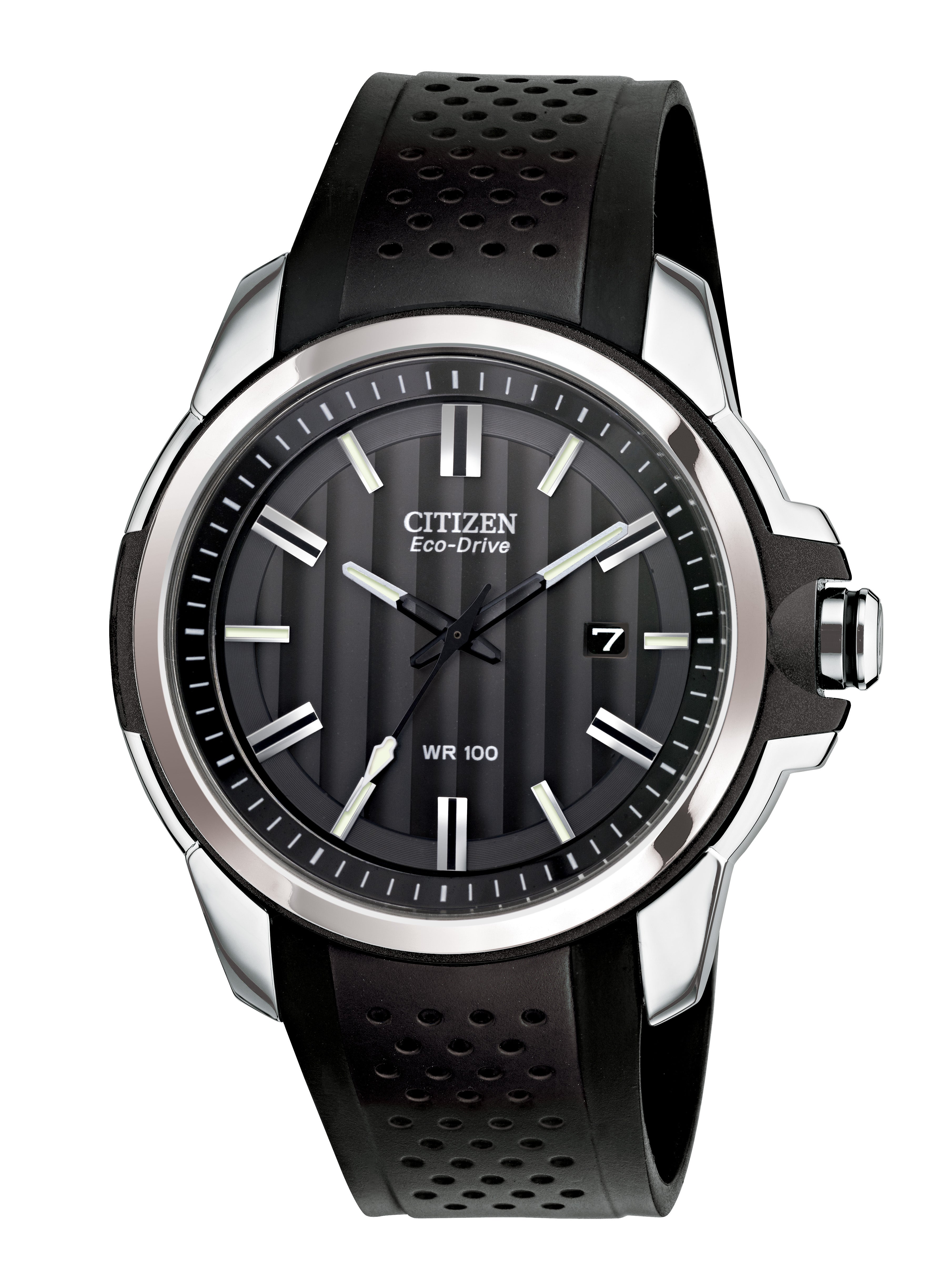 Men's Weekender Eco-Drive Black Polyurethane Strap Watch, Black Dial