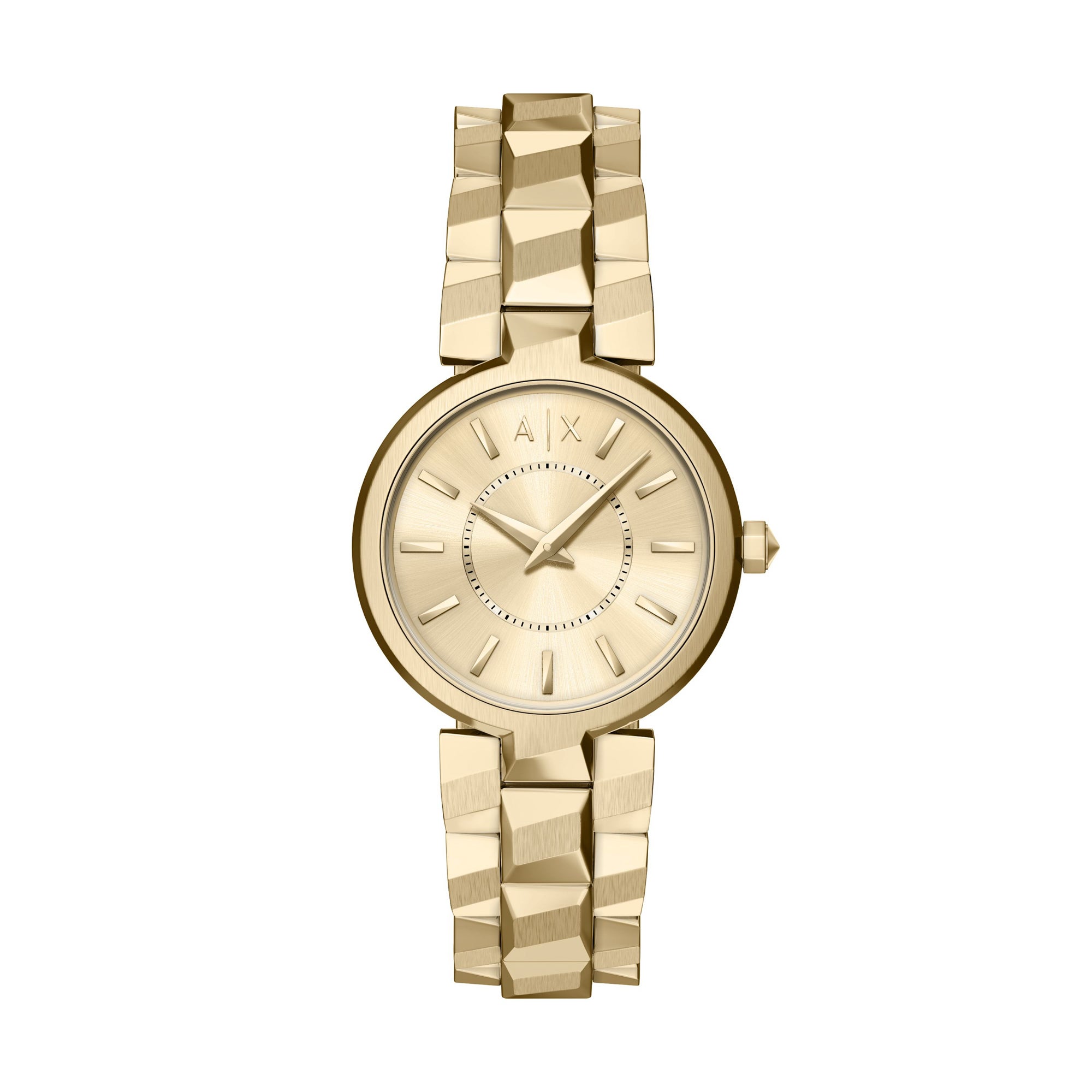Ladies Audora Gold-Tone Stainless Steel Watch Gold Dial