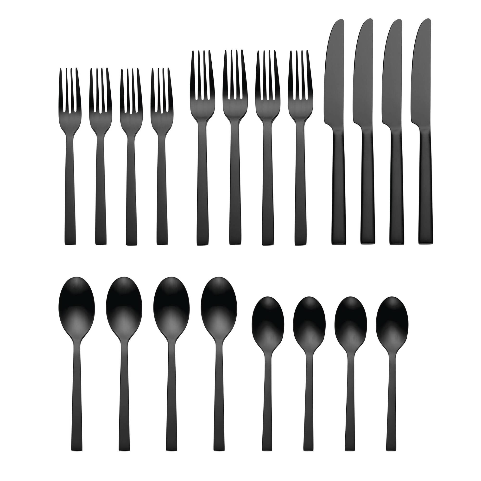 Chefs Table Midnight Matte 20pc Flatware Set