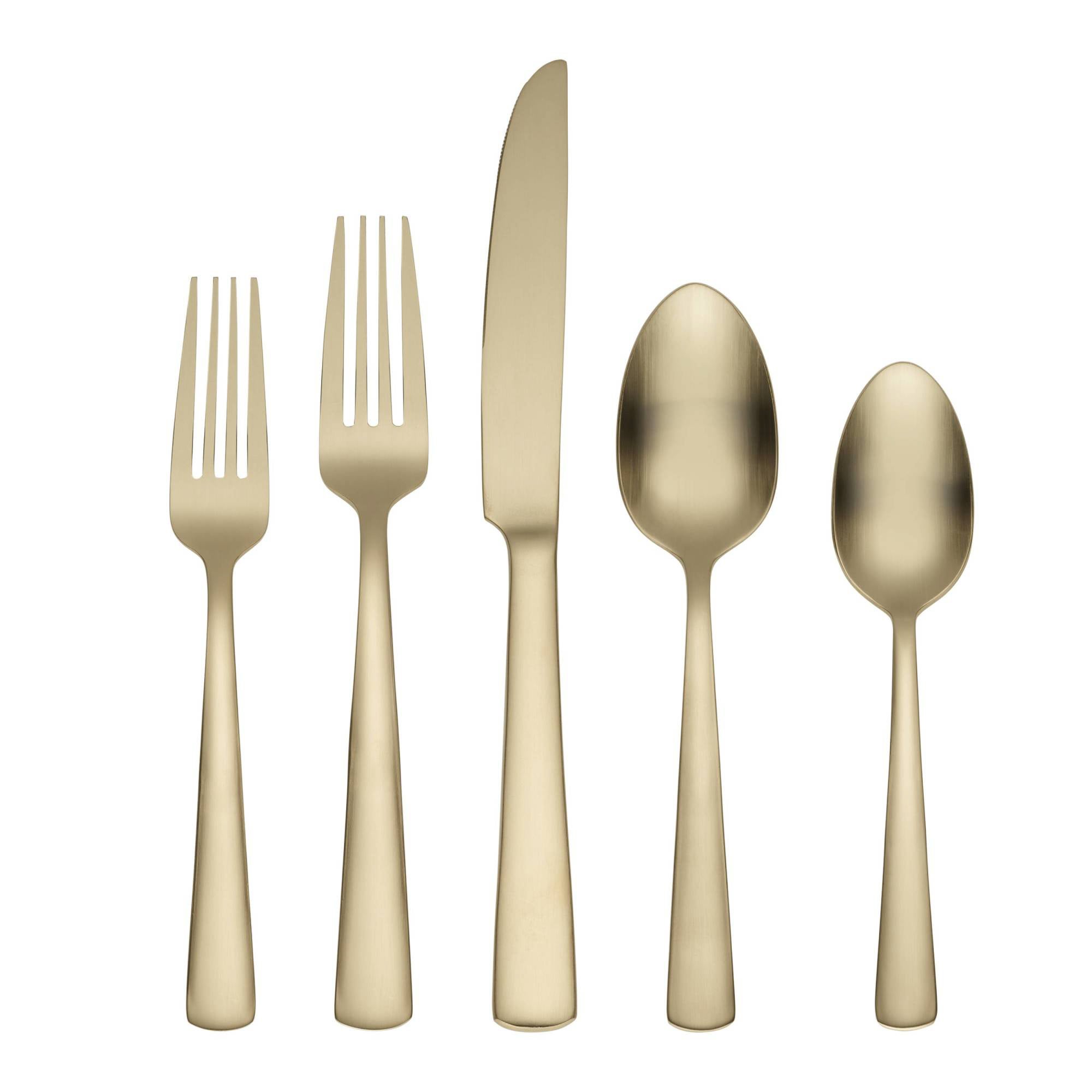 Aptitude Champagne Satin 20pc Flatware Set