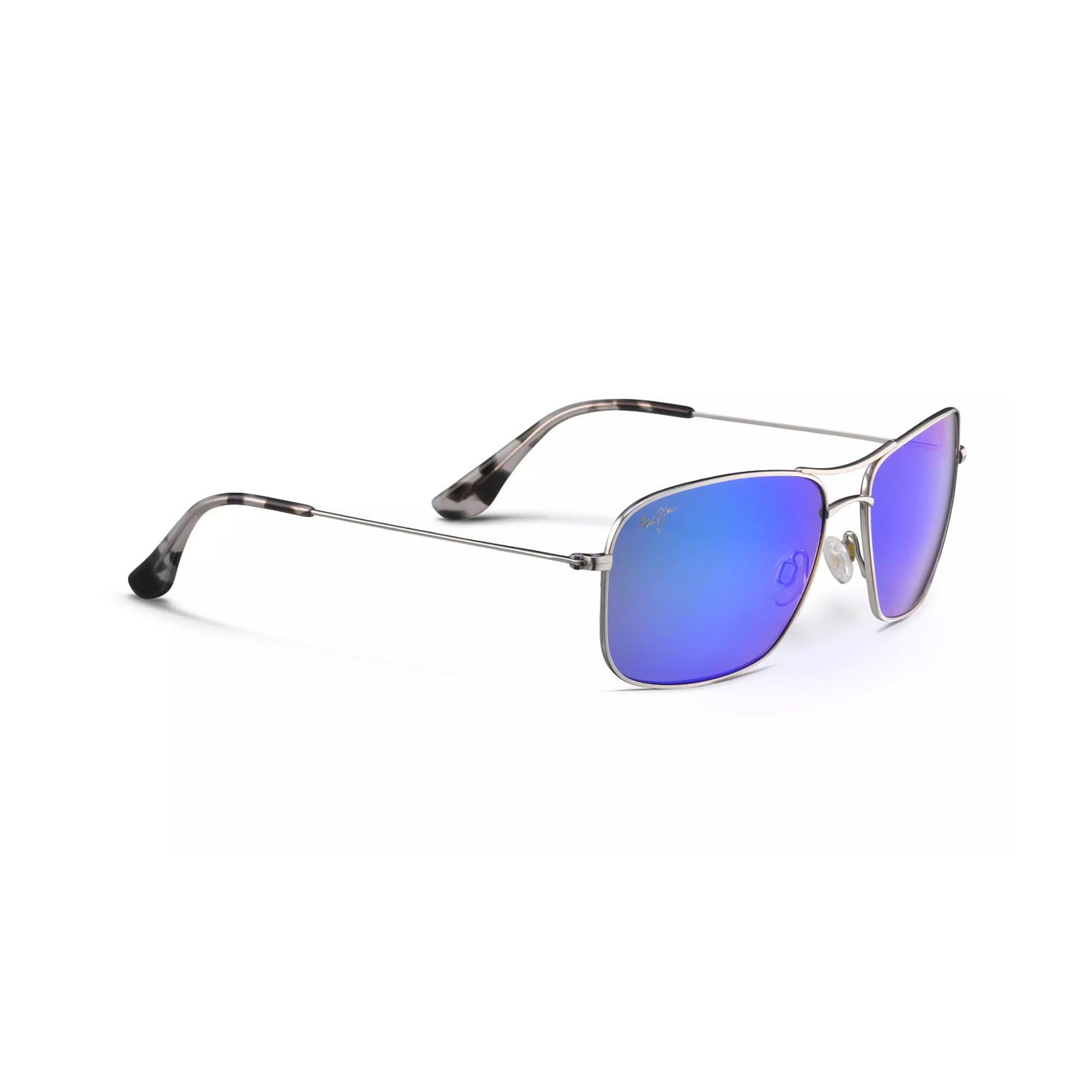 Wiki Wiki Polarized Sunglasses Silver Frame Blue Hawaii Lens
