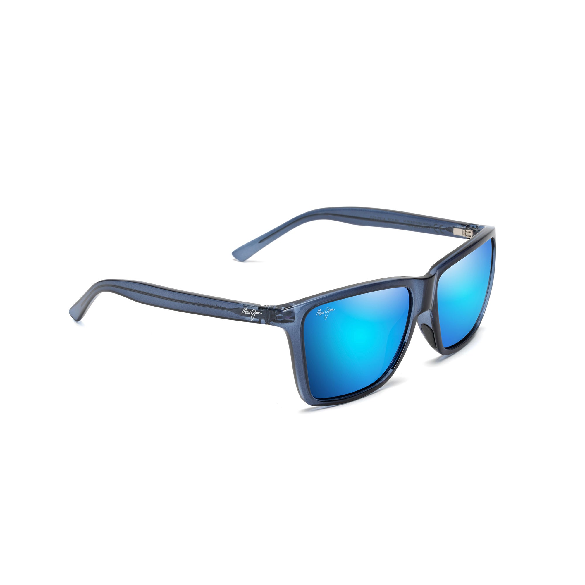 Cruzem Polarized Sunglasses Dark Translucent Blue Frame Blue Hawaii Lens