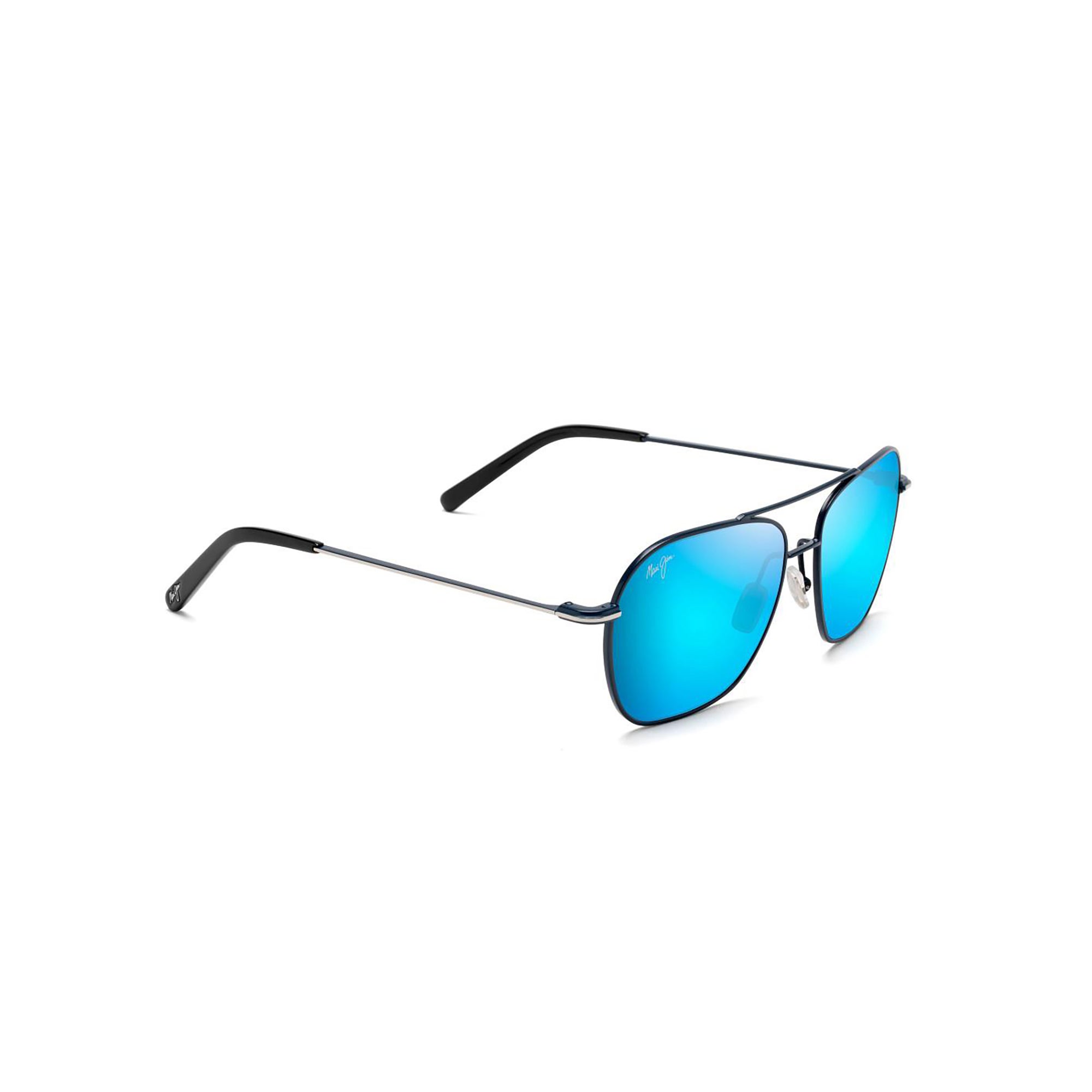 Mano Polarized Sunglasses Dark Navy Frame Blue Hawaii Lens