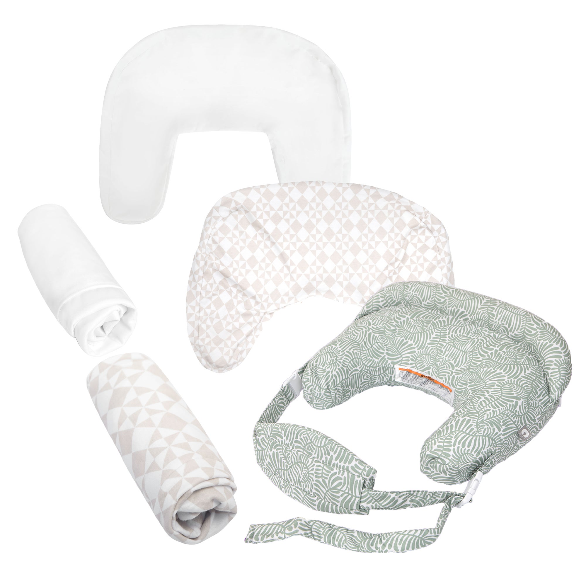 Boppy Complete Nursing Pillow Bundle Sage Green Vines