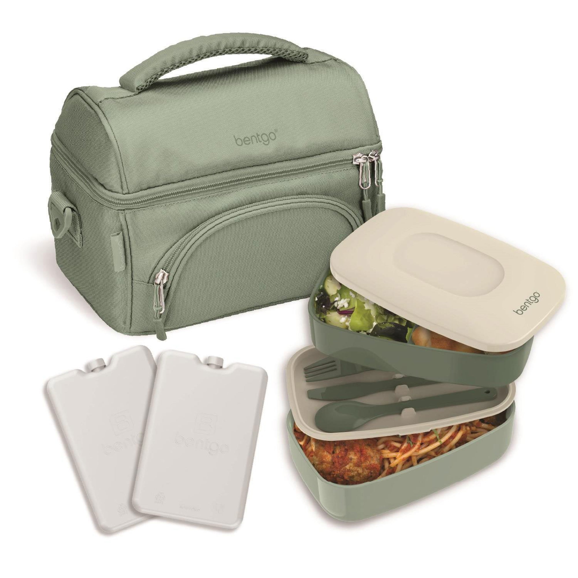 Deluxe 4 Piece Lunch Set Khaki Green