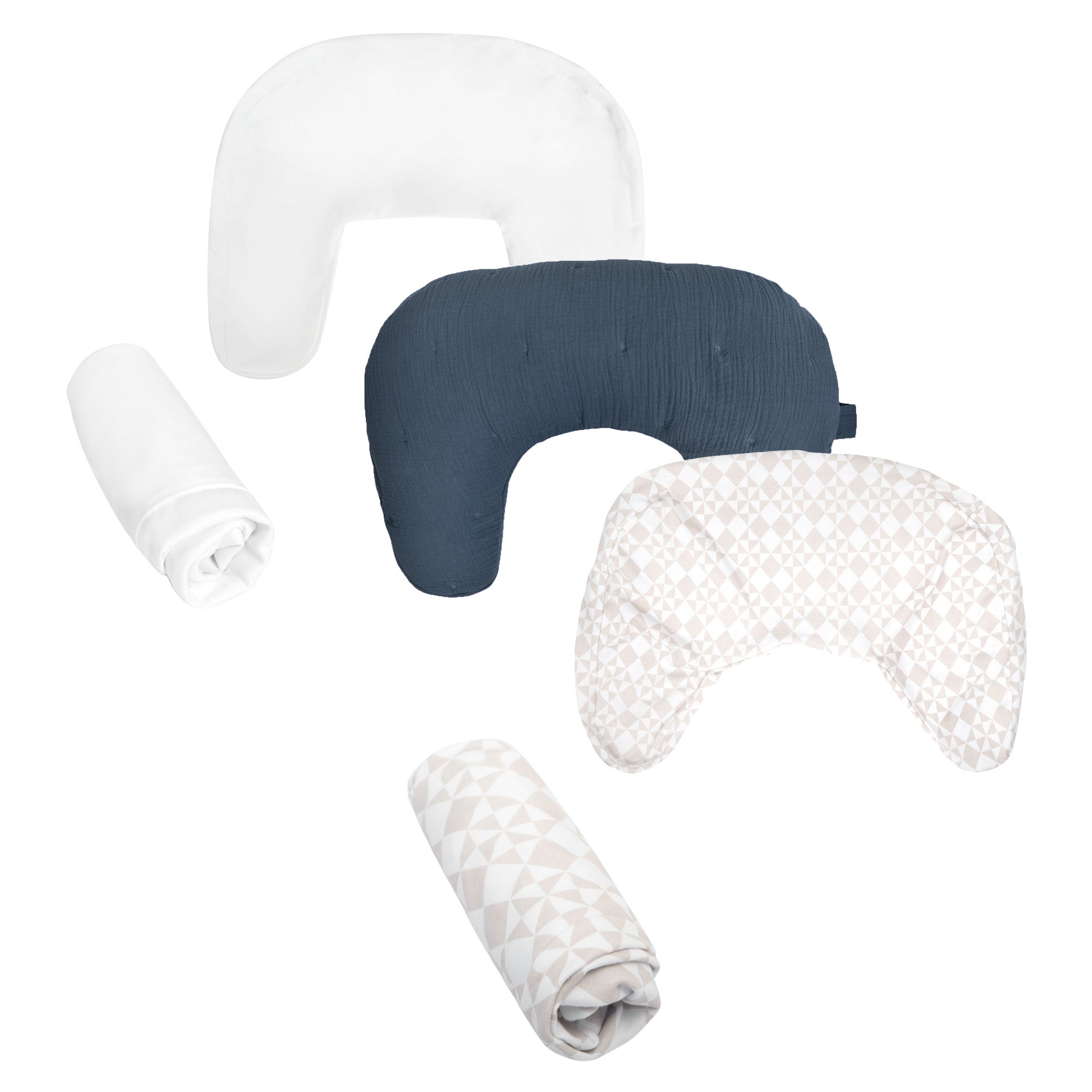 Boppy Luxury Nursing Pillow Bundle Navy Muslin