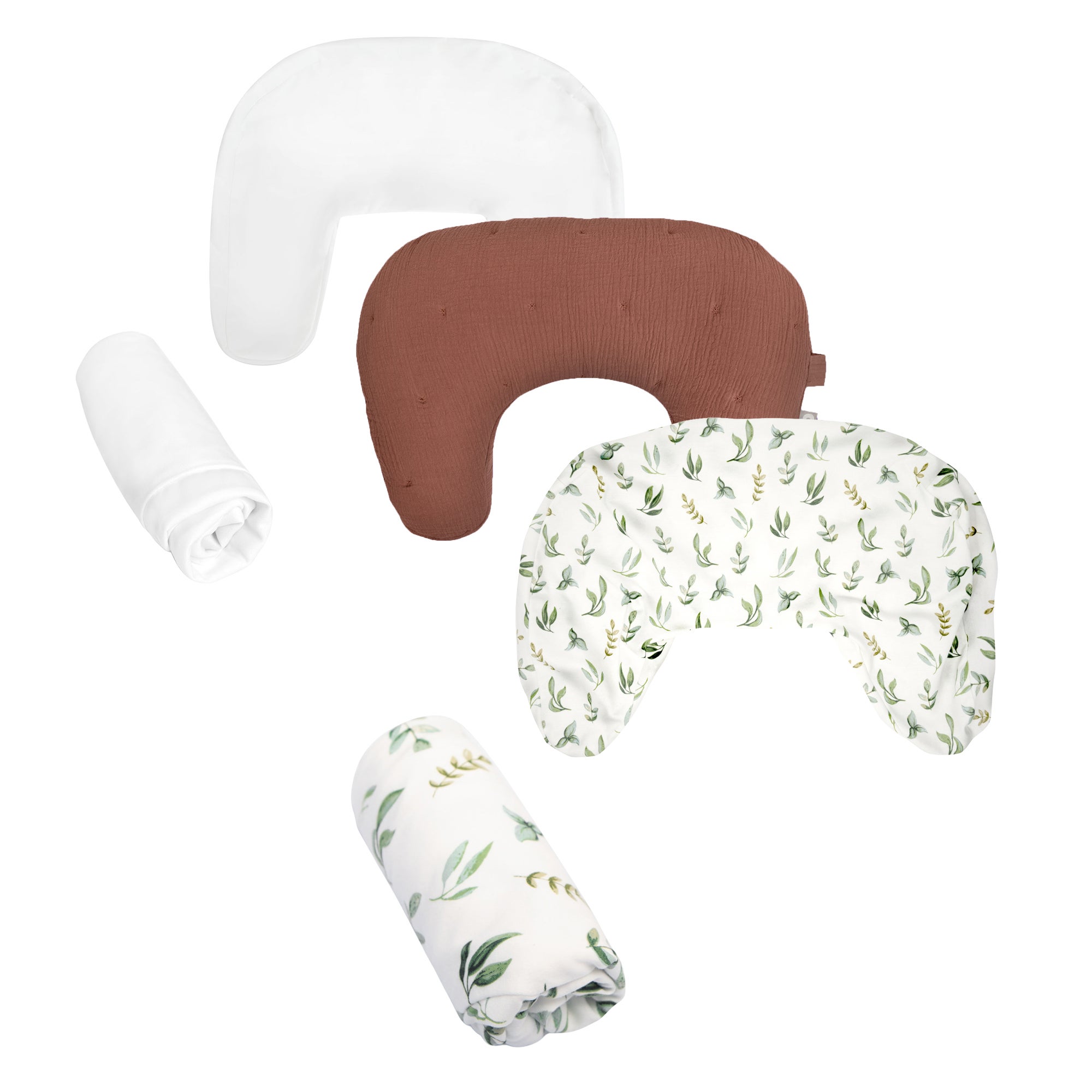 Boppy Luxury Nursing Pillow Bundle Chestnut Muslin