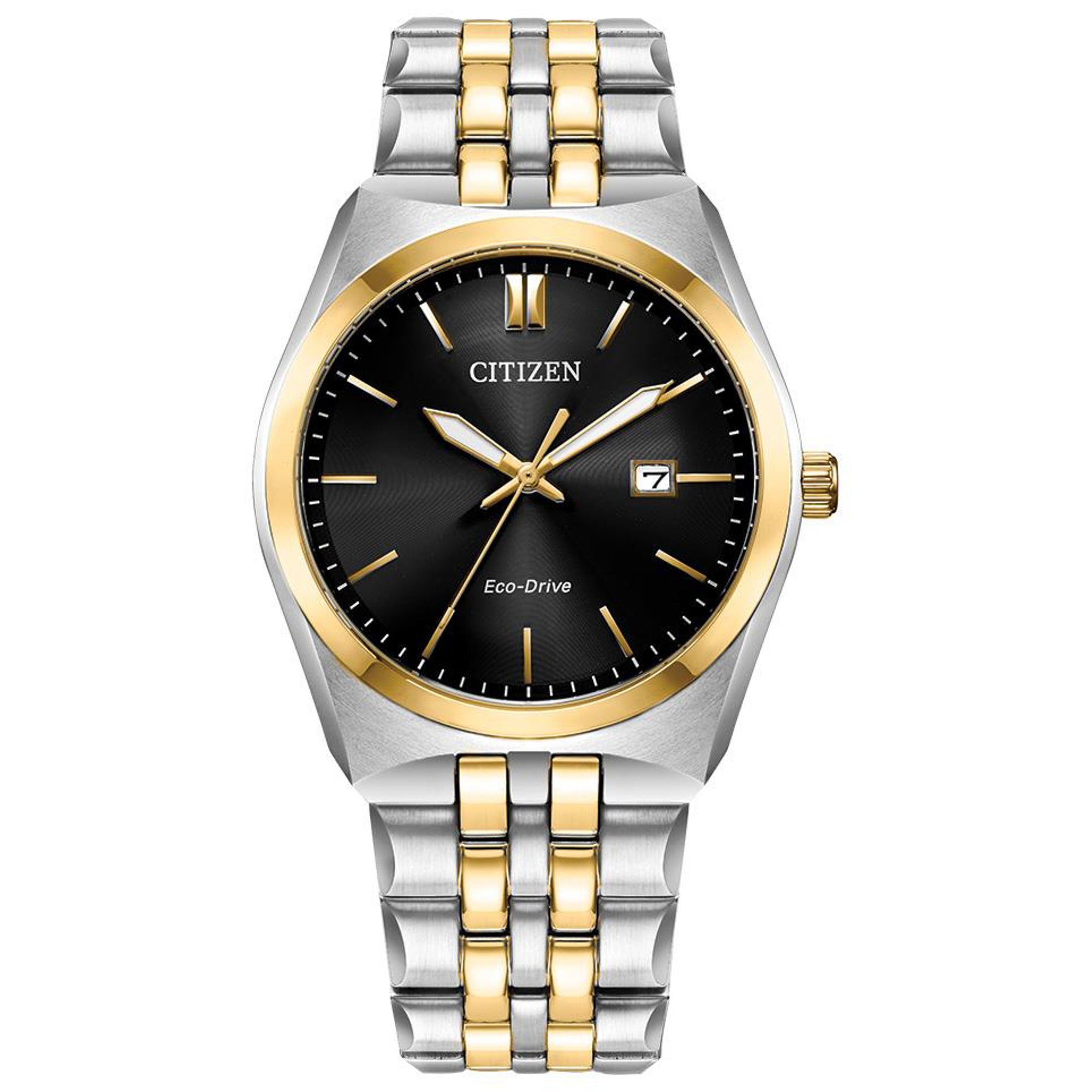 Men's Corso Eco-Drive Two-Tone Stainless Steel Watch, Black Dial