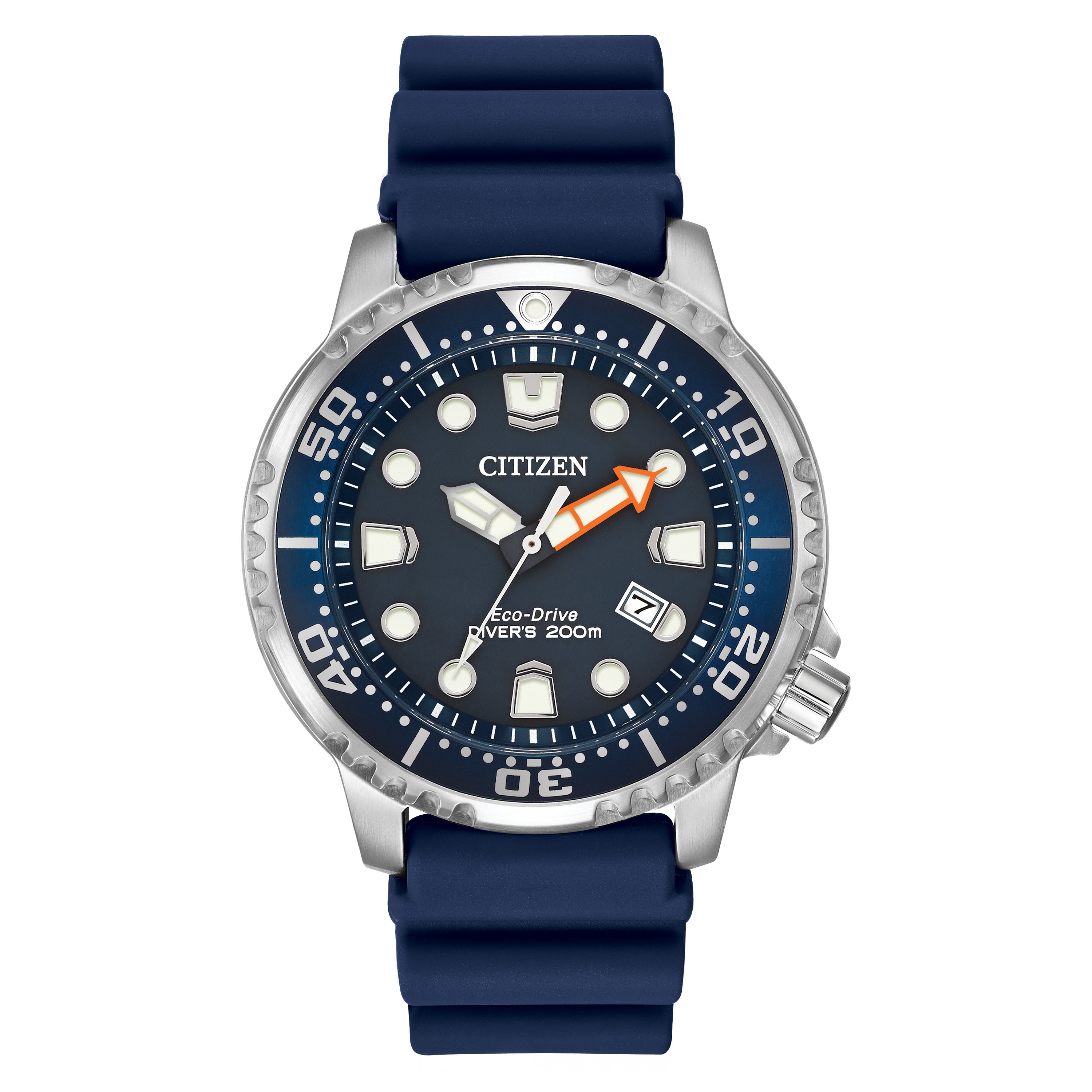 Men's Promaster Dive Eco-Drive Dark Blue Polyurethane Strap Watch, Blue Dial