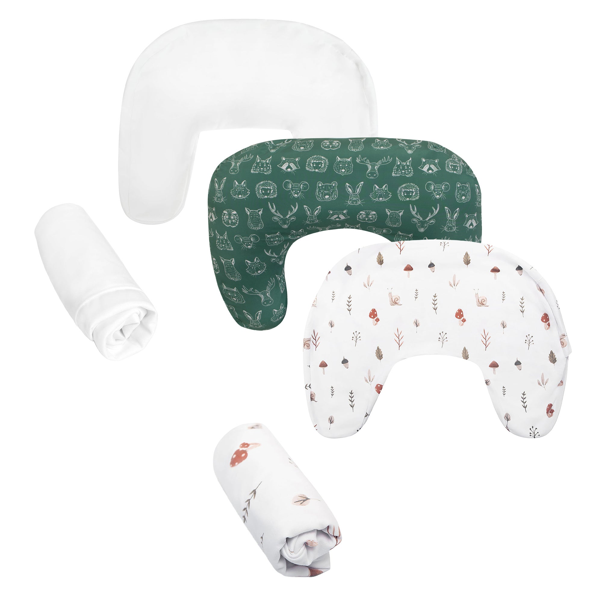 Boppy New Nursing Pillow Bundle w/ Cotton Cover Forest