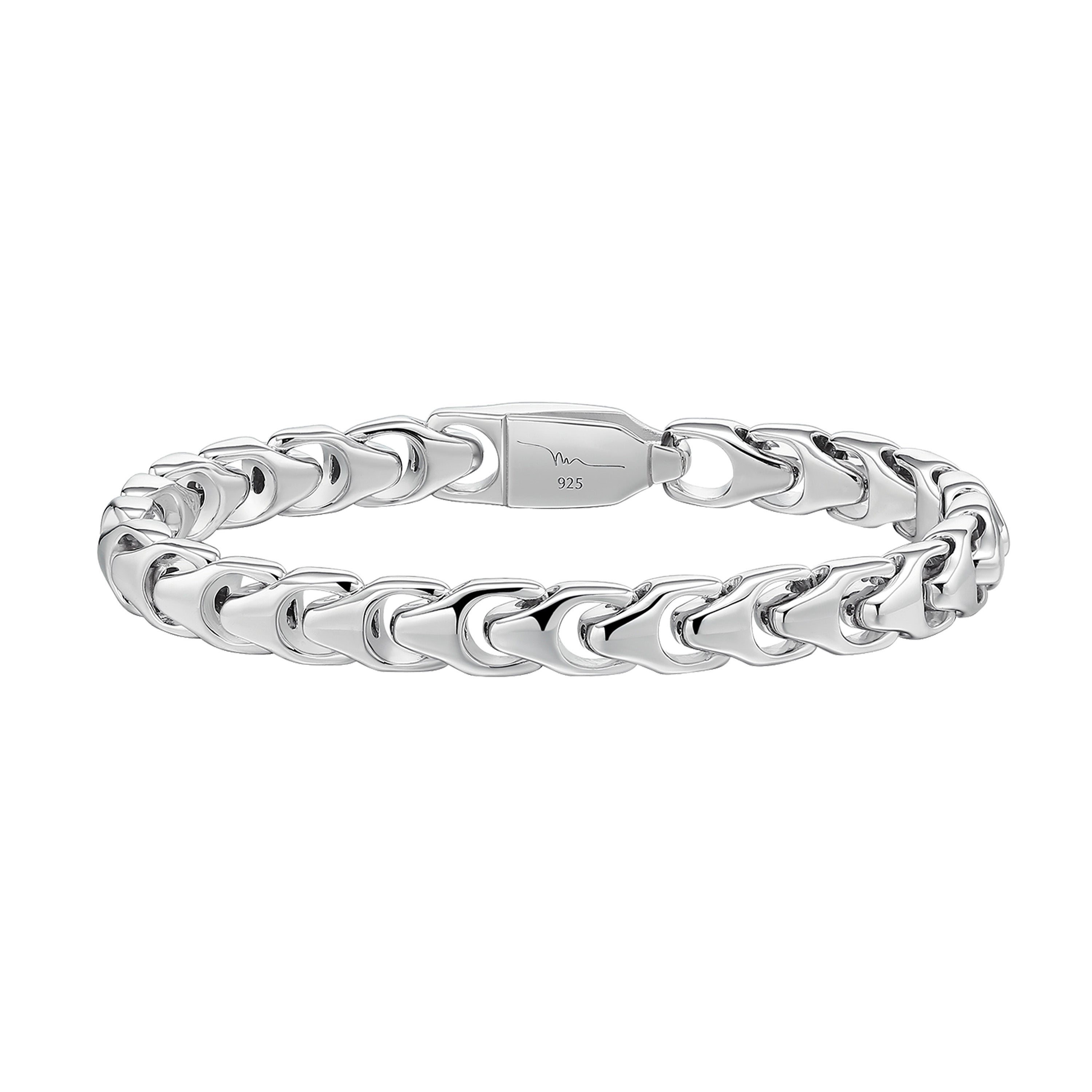 Marc Anthony Bulova Link 8mm Sterling Silver Bracelet 8"