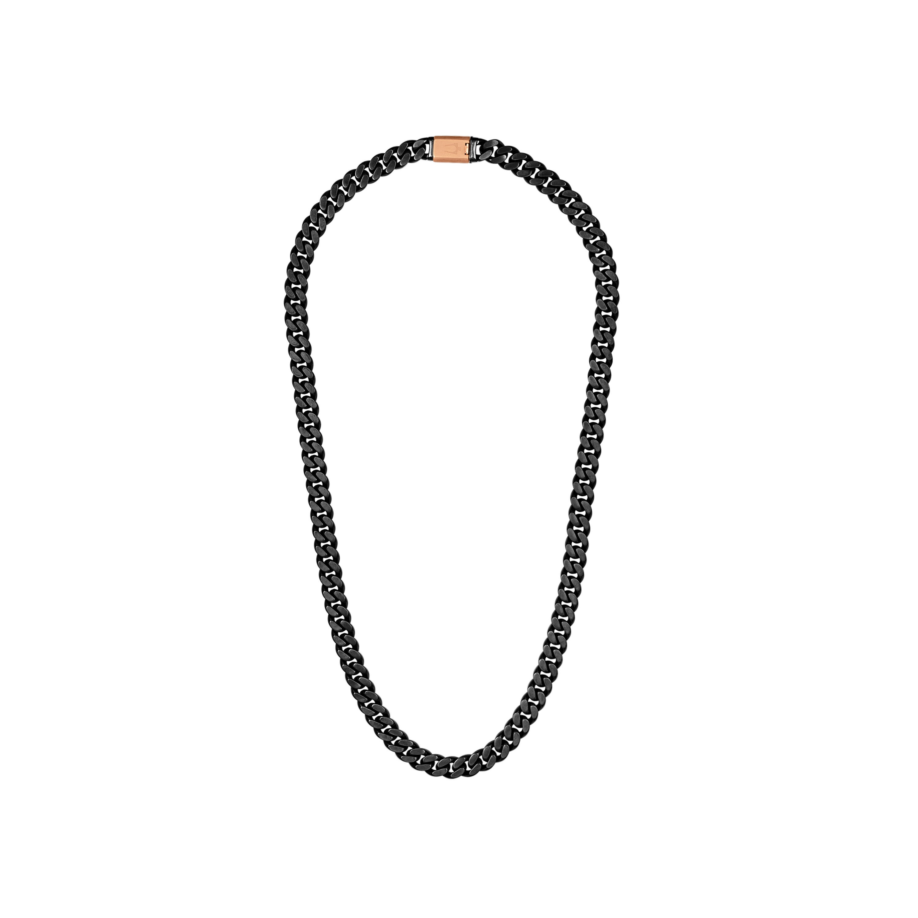 Latin GRAMMY Classic 10mm Stainless Steel Curb Chain Necklace - 24" Gunmetal