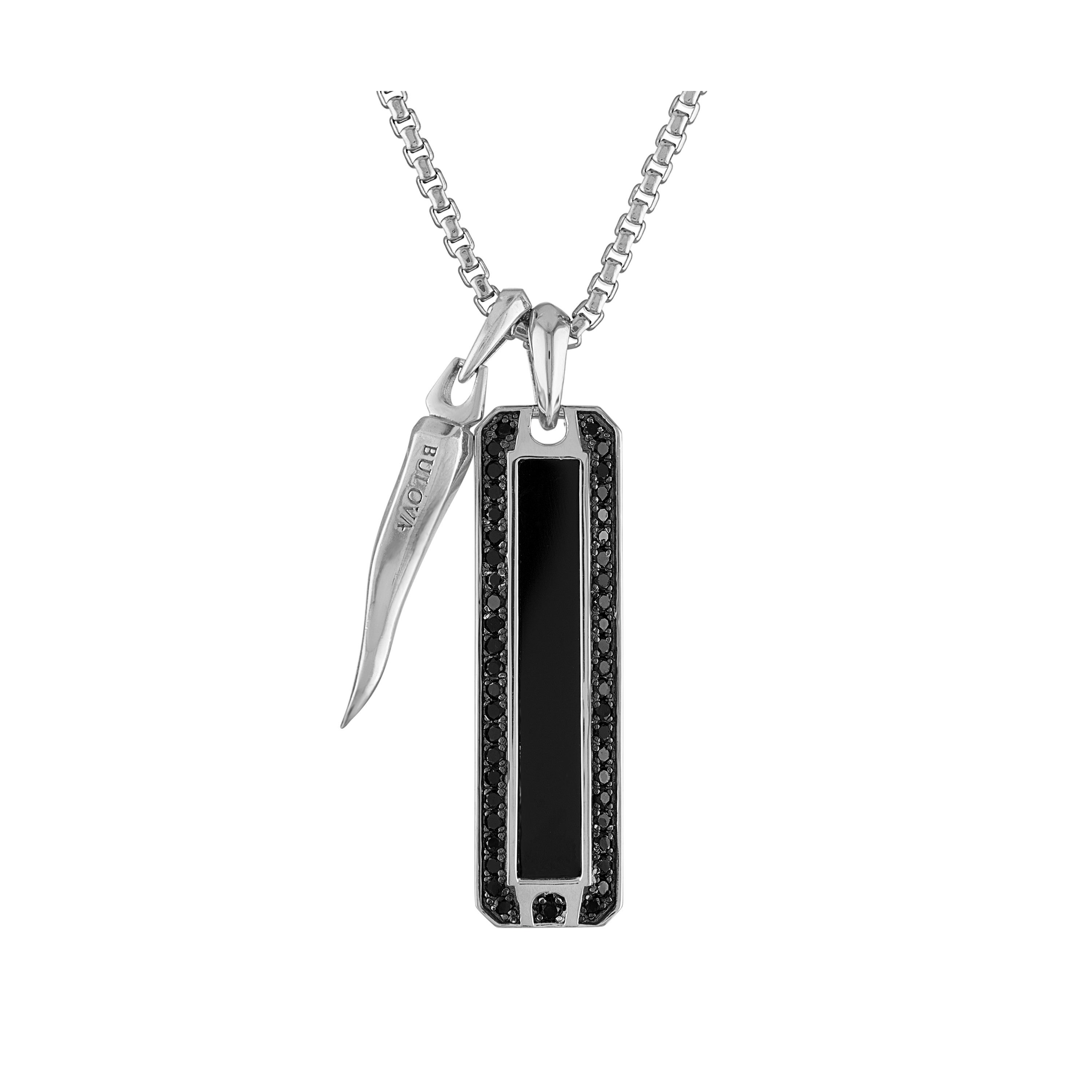 Icon Black Onyx & Black Diamonds Pendant Necklace 24"-26"