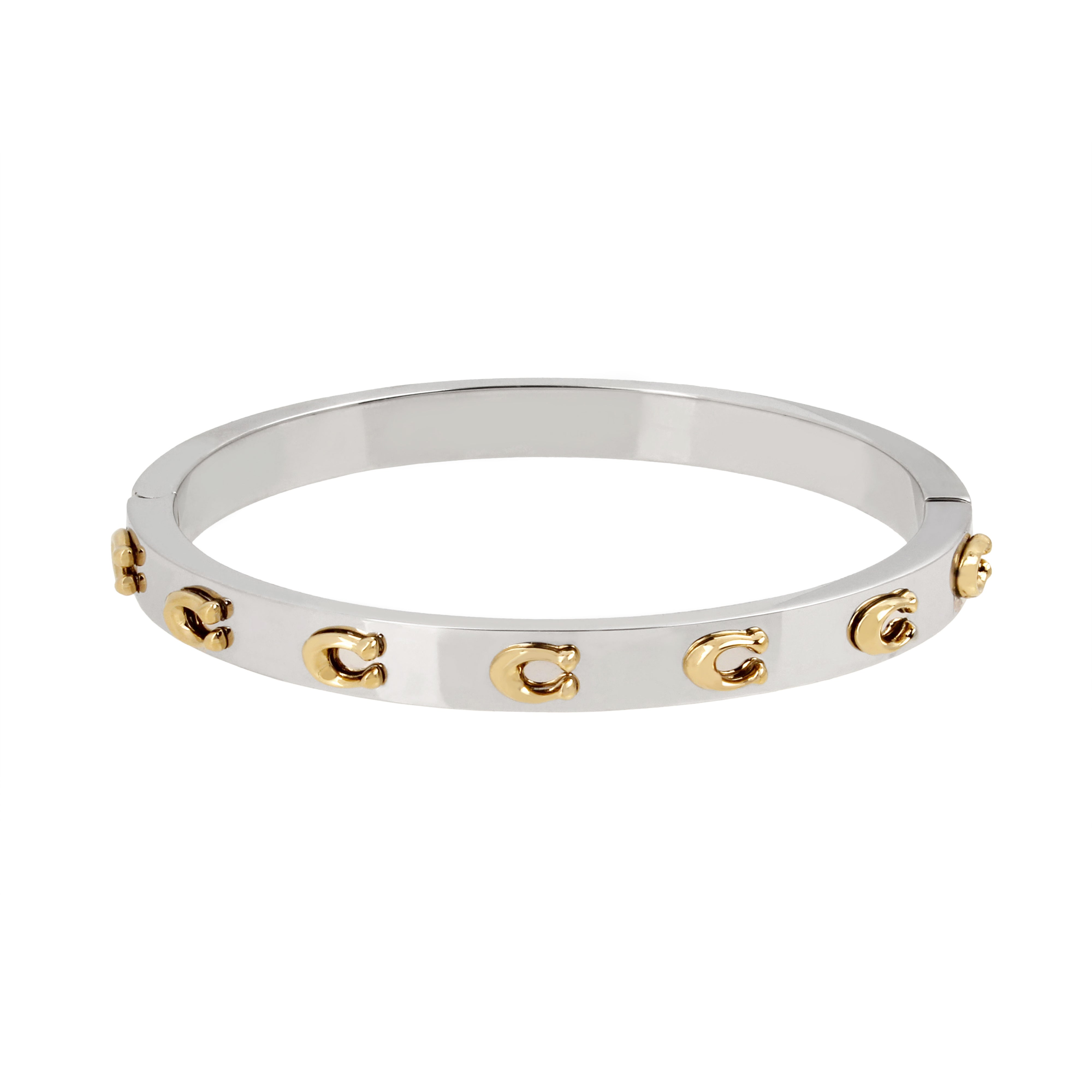 Signature C 2-Tone Bangle Bracelet