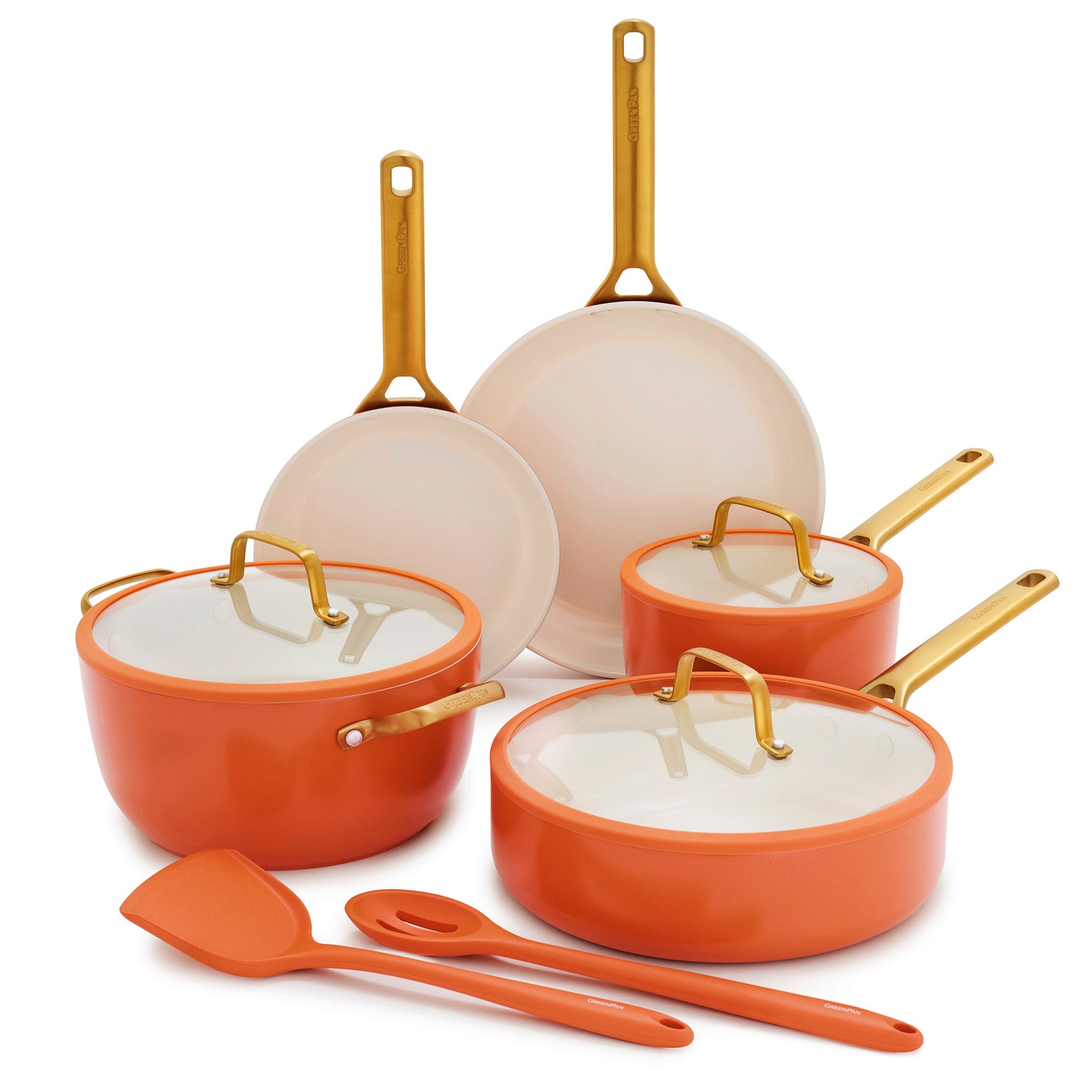 Reserve Pro Ceramic Nonstick 10pc Cookware Set Harvest