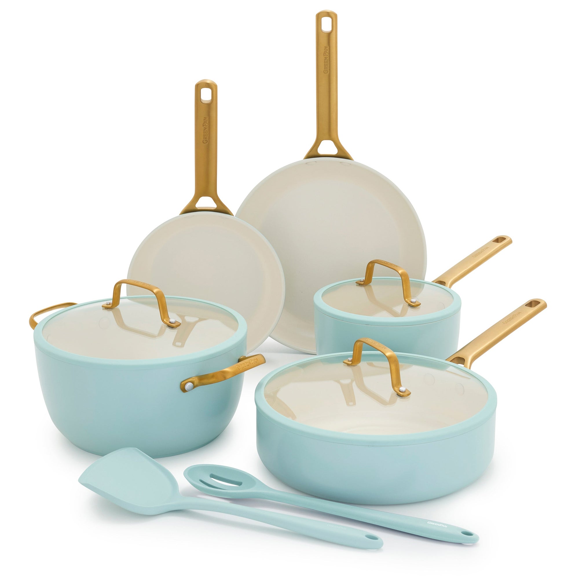 Reserve Pro Ceramic Nonstick 10pc Cookware Set Seaside