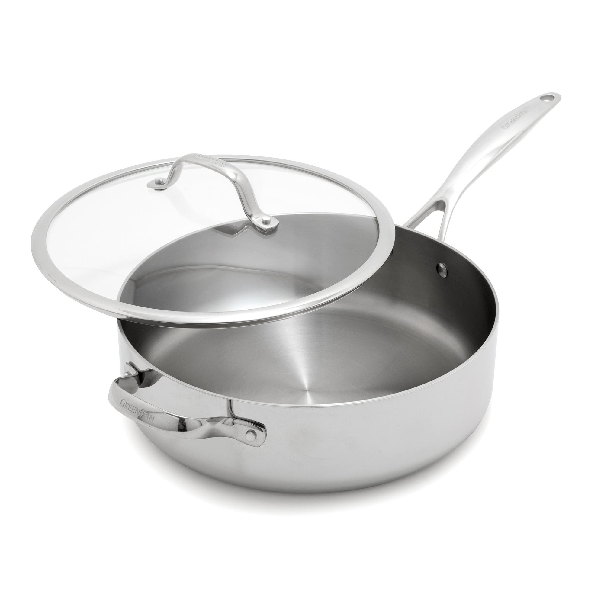 Valencia Pro Stainless Steel Uncoated 5qt Saute Pan w/ Lid