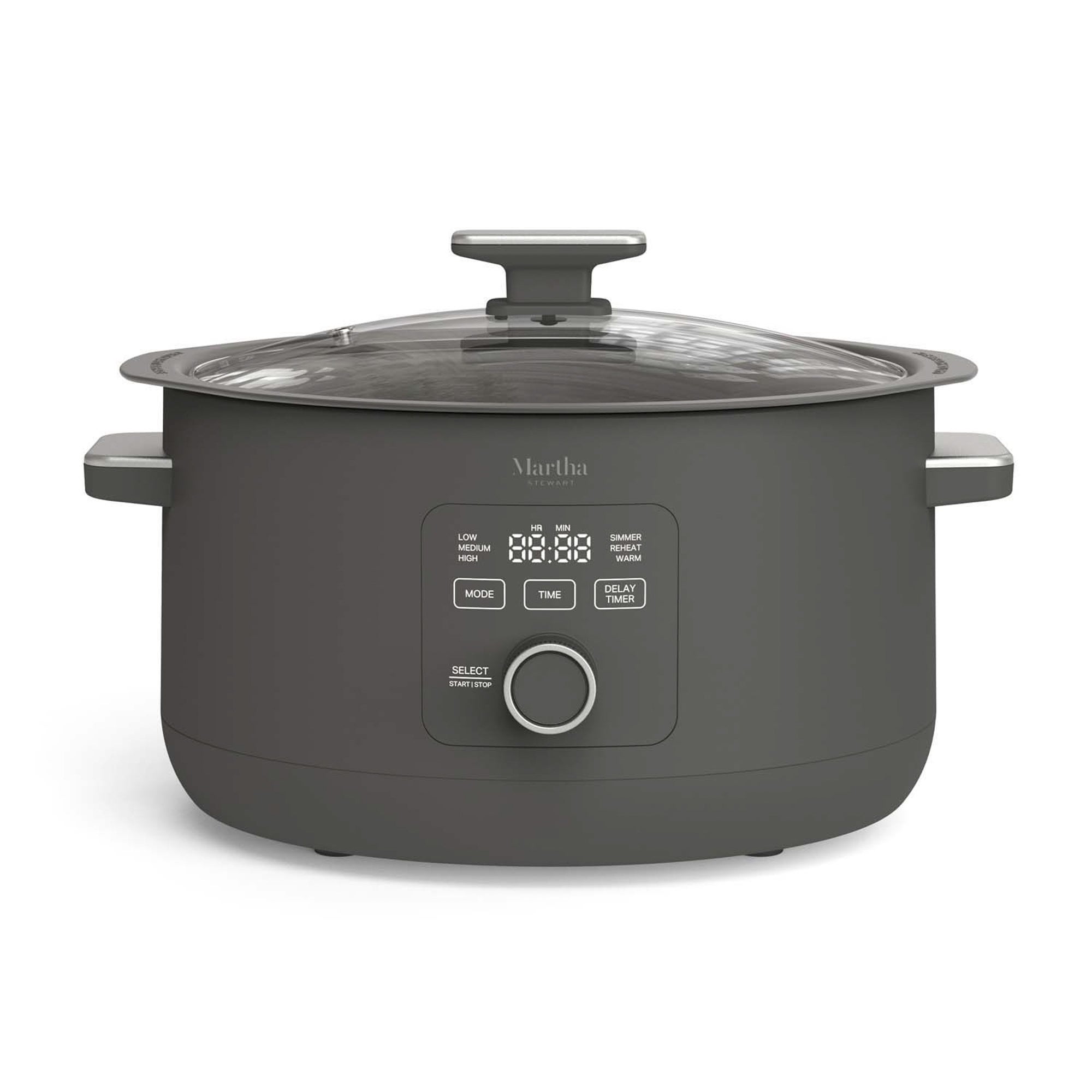 8qt Programmable Slow Cooker Caviar Gray