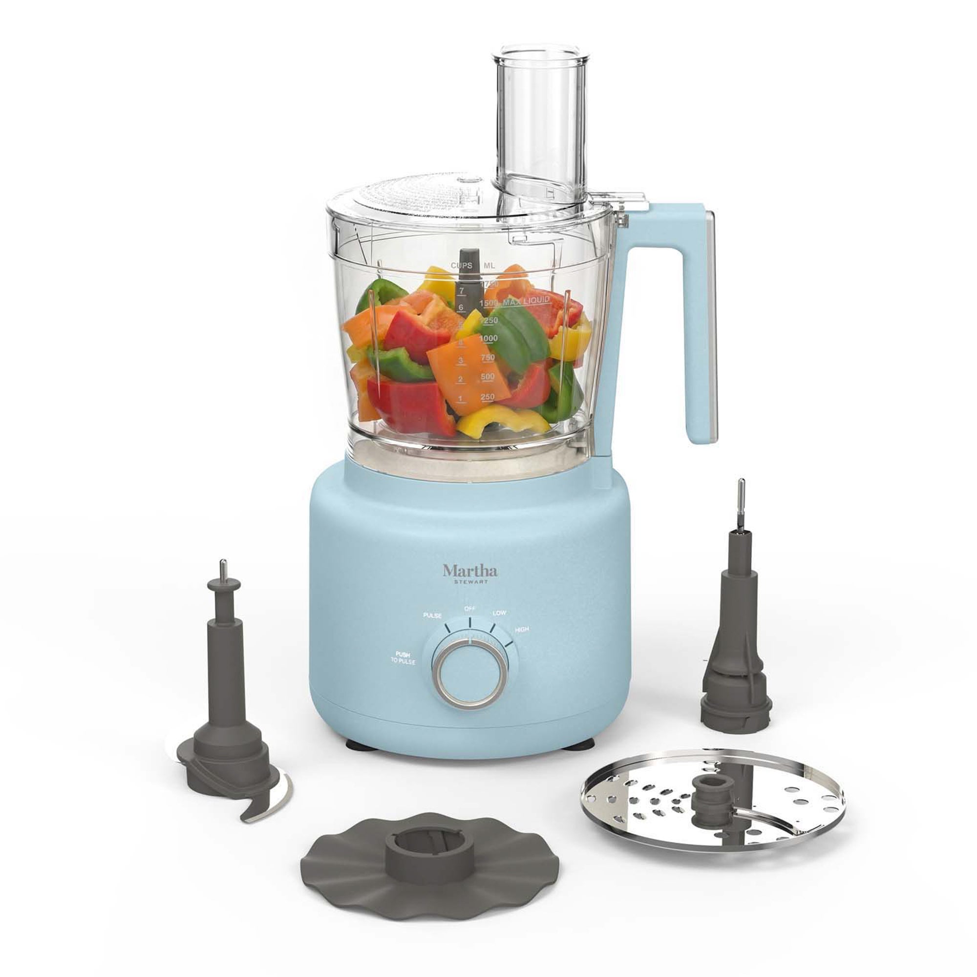 10-Cup Electric Food Processor Sky Blue