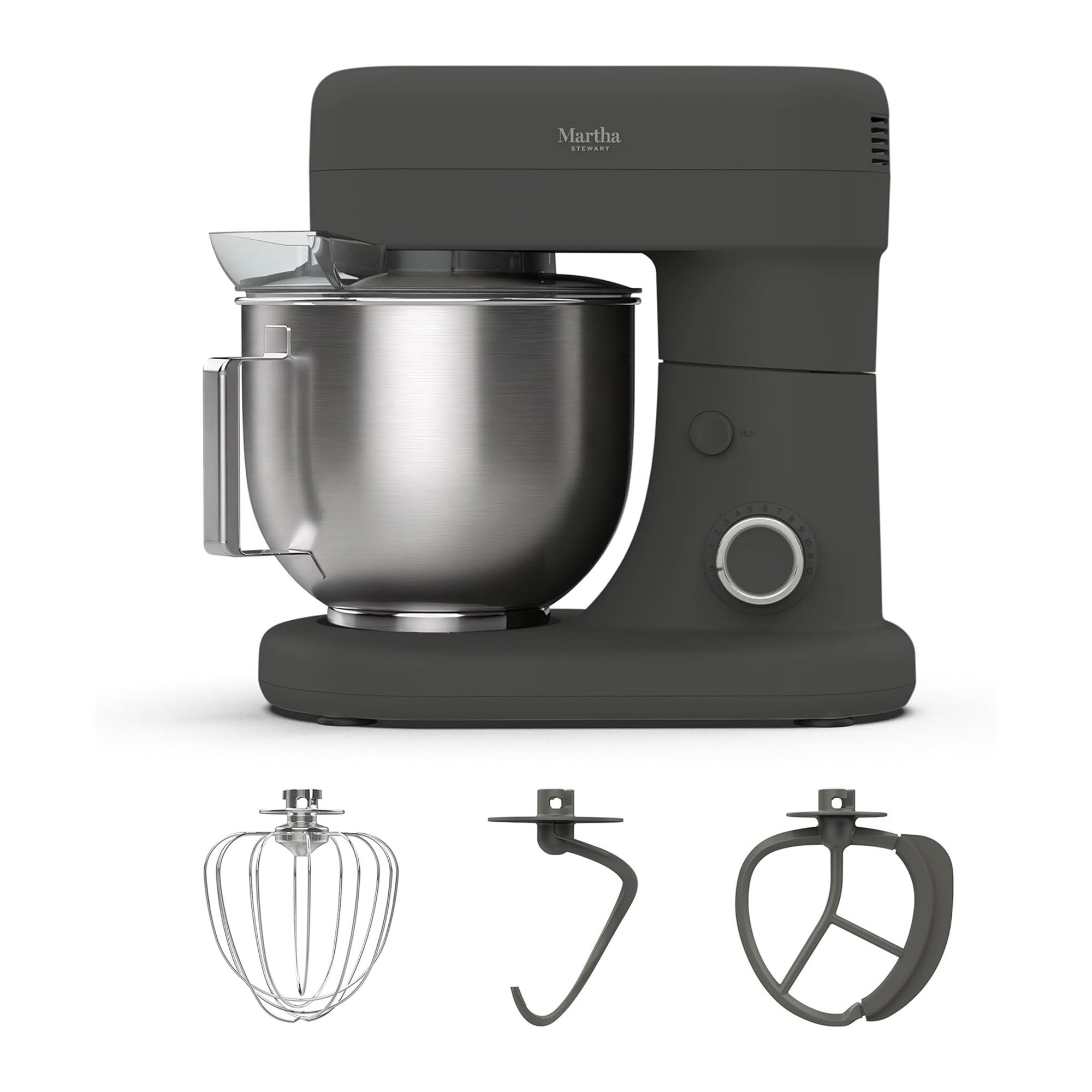 5.3qt Stand Mixer Caviar Gray