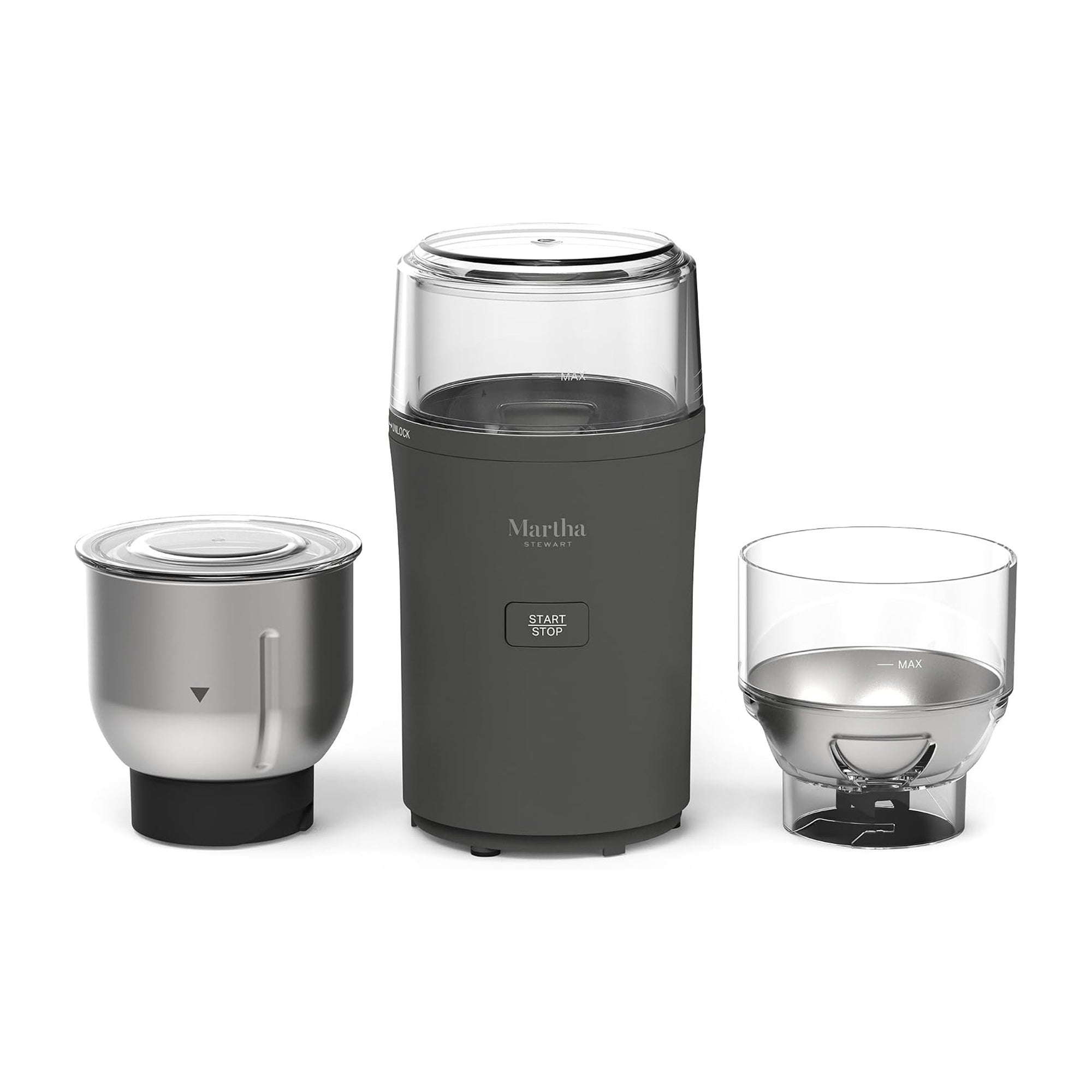 Electric Coffee & Spice Grinder Caviar Gray