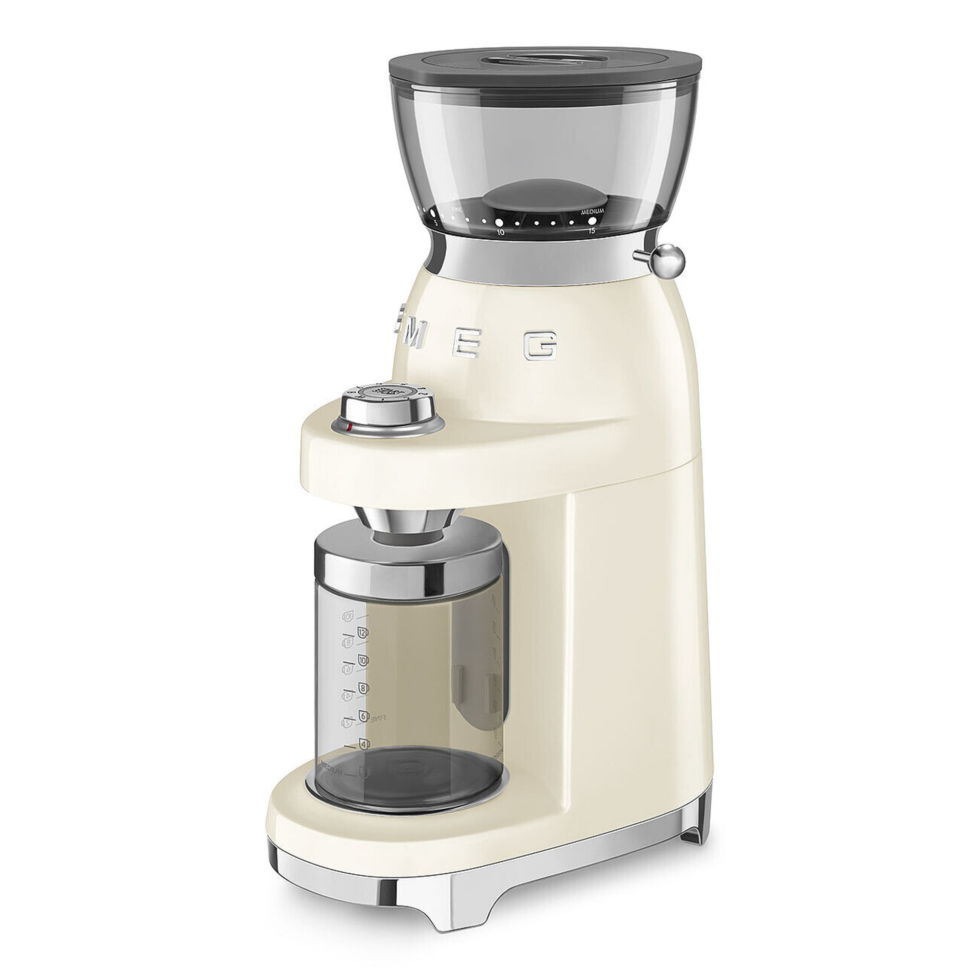 Retro Style Conical Burr Multipurpose Coffee Grinder Cream