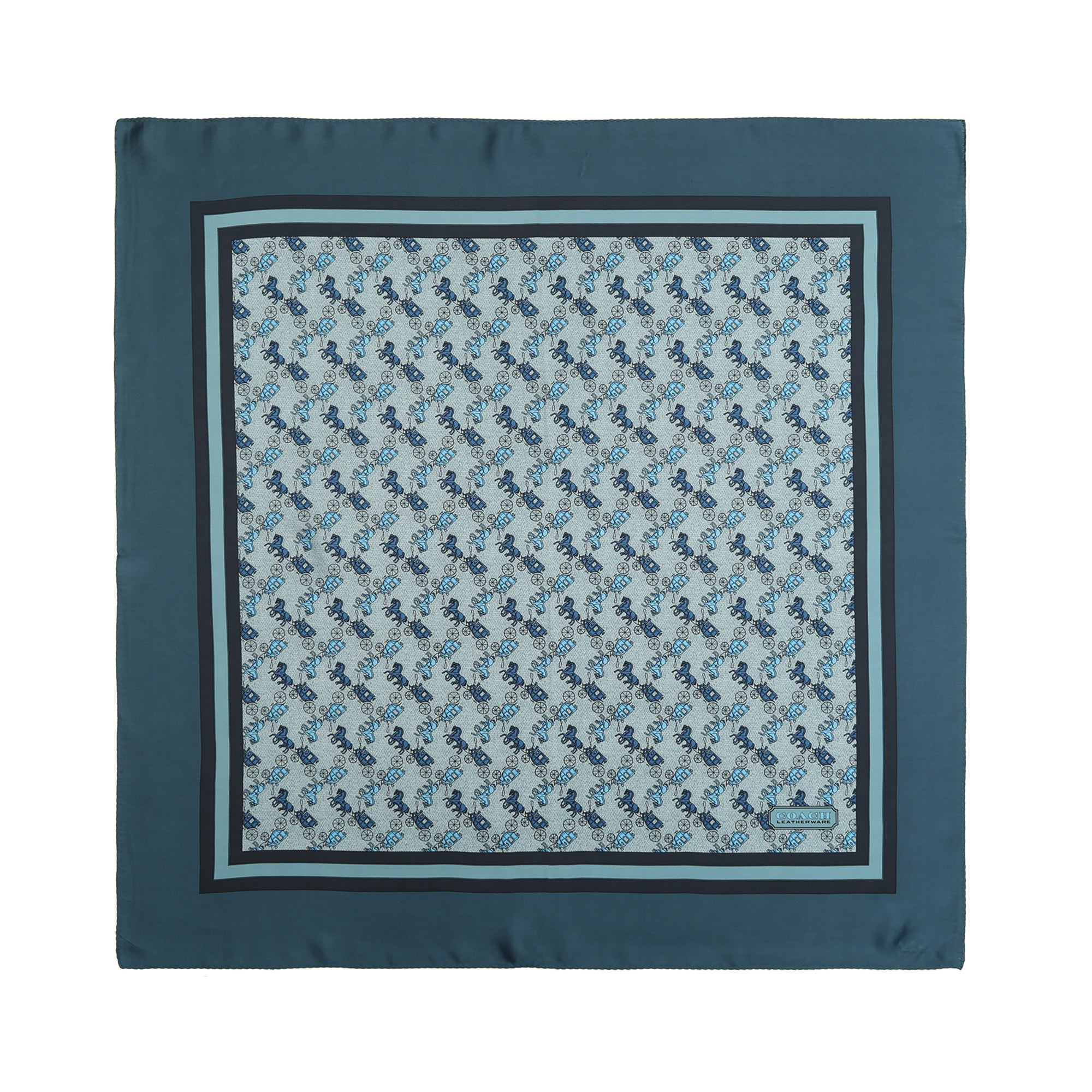 Lightweight Coach Horse & Carriage Silk Scarf