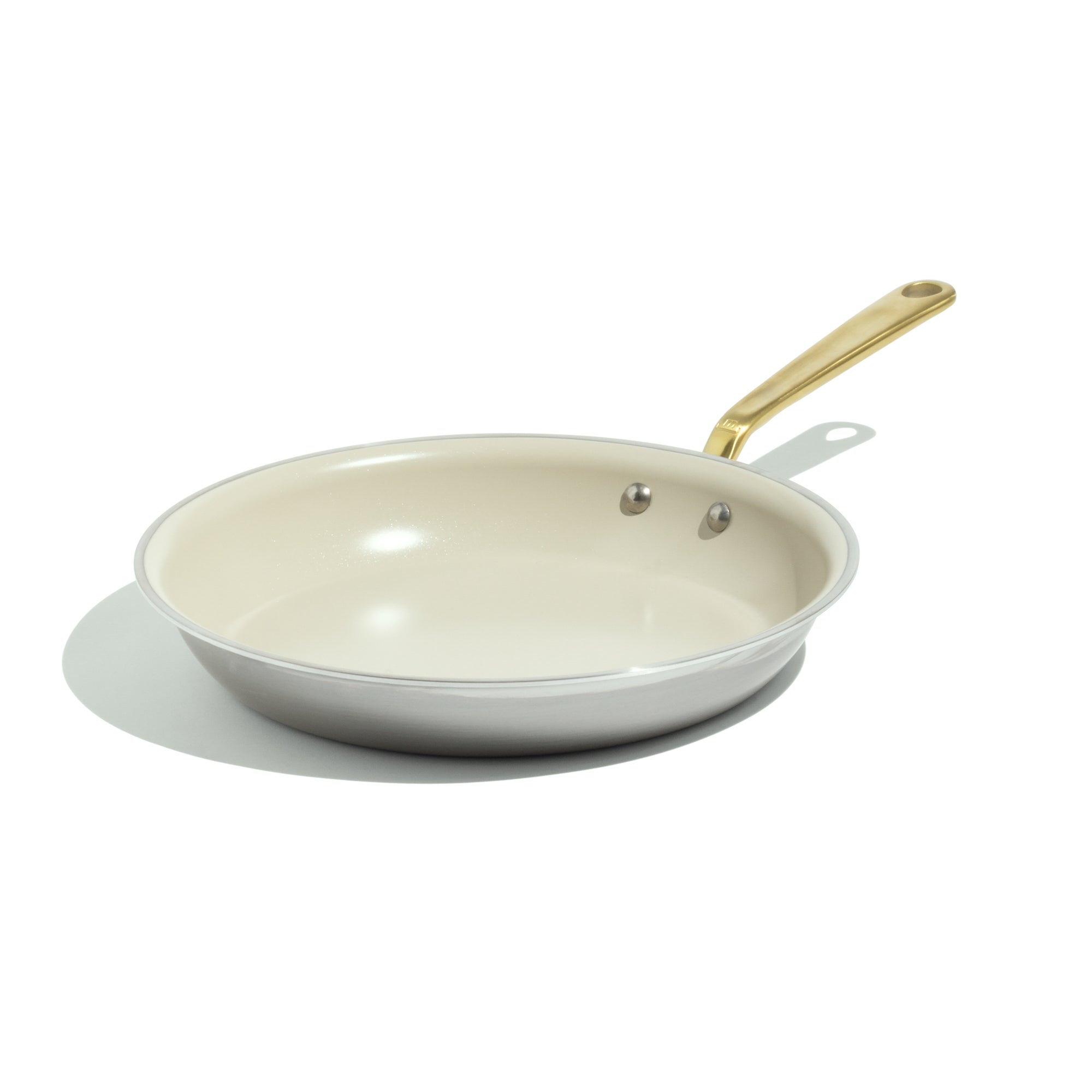 12" CeramiClad 2.0 Non Stick Frying Pan Sand w/ Antique Brass Handle