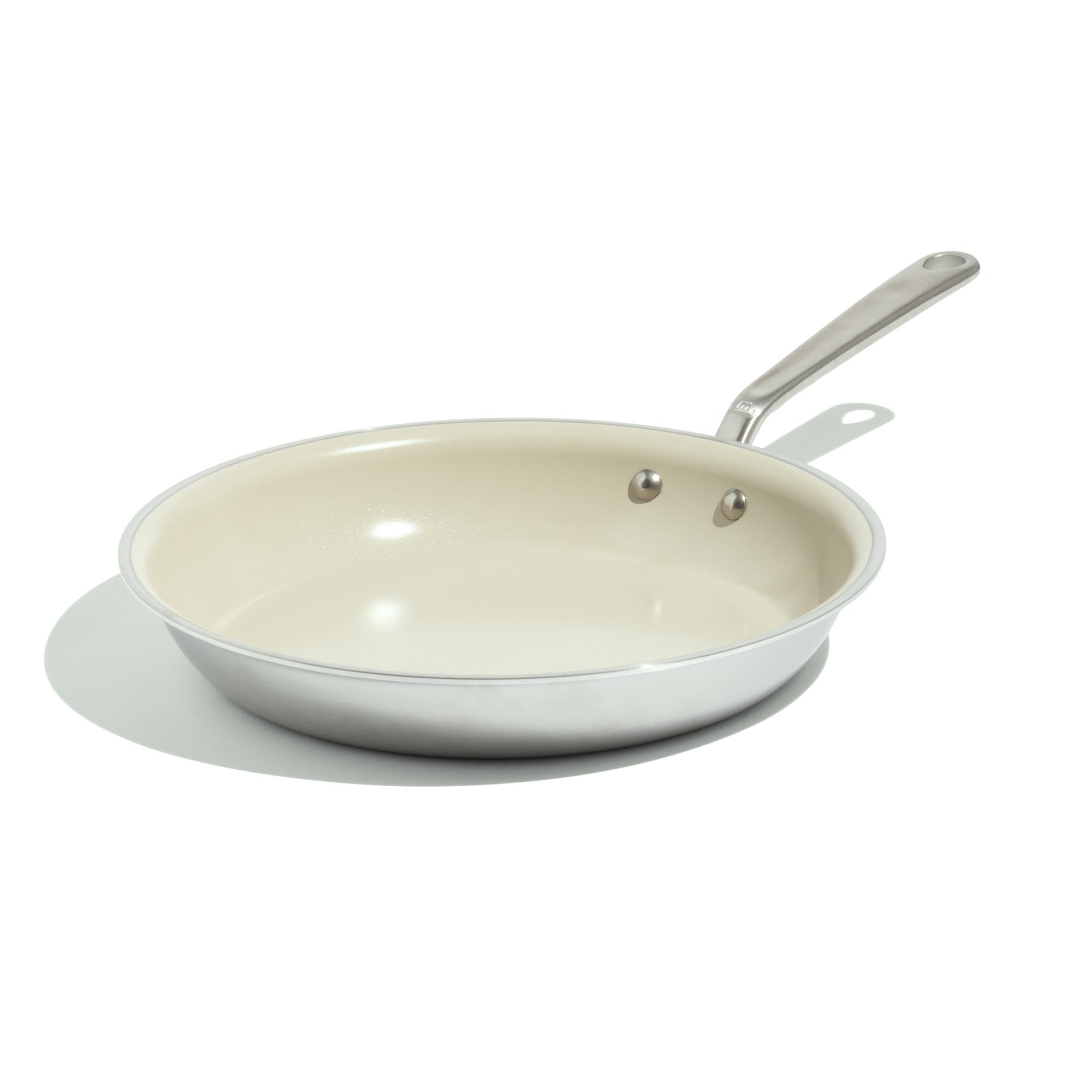 12" CeramiClad 2.0 Non Stick Frying Pan Sand w/ Stainless Handle