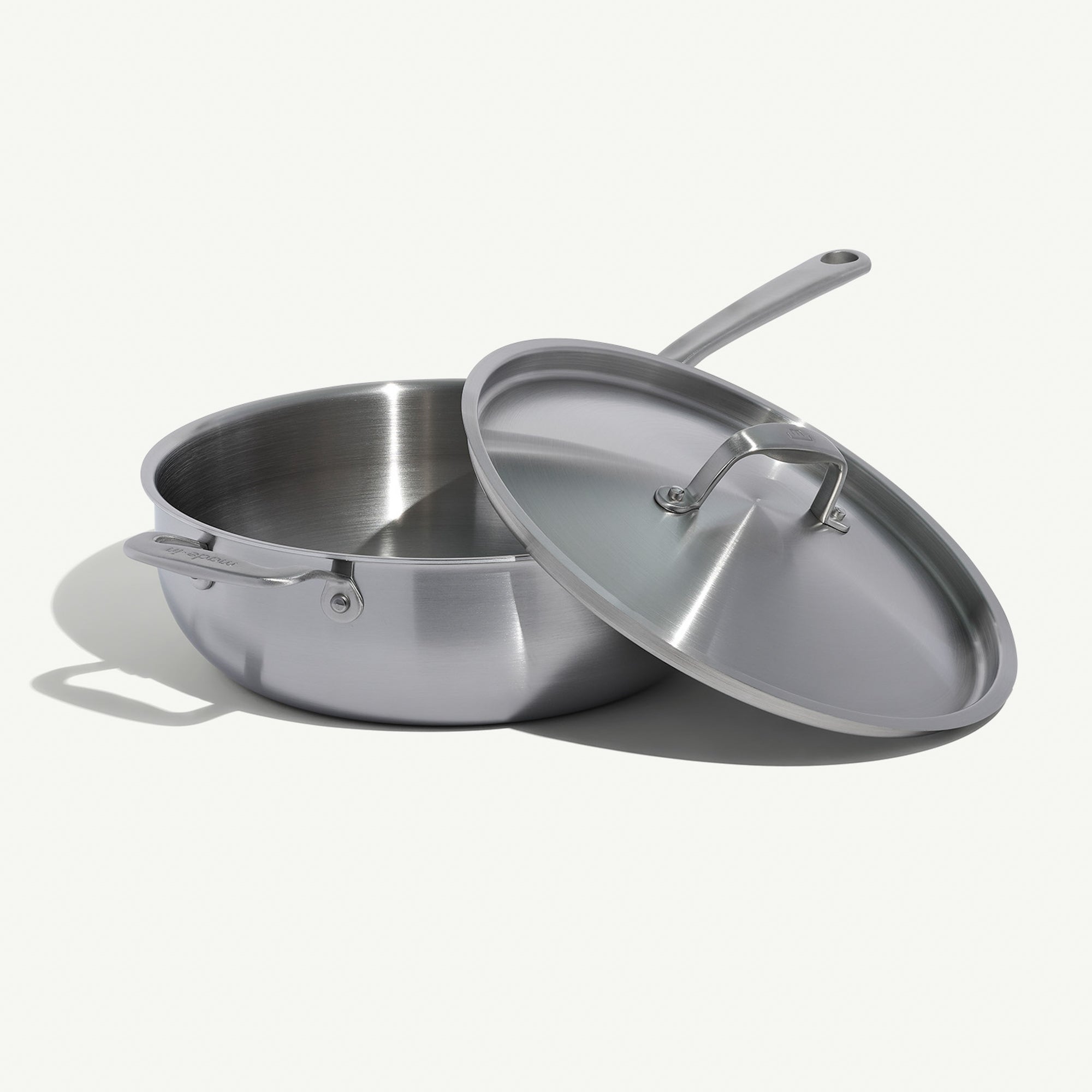 5qt Stainless Clad Saucier w/ Lid Stainless Handles