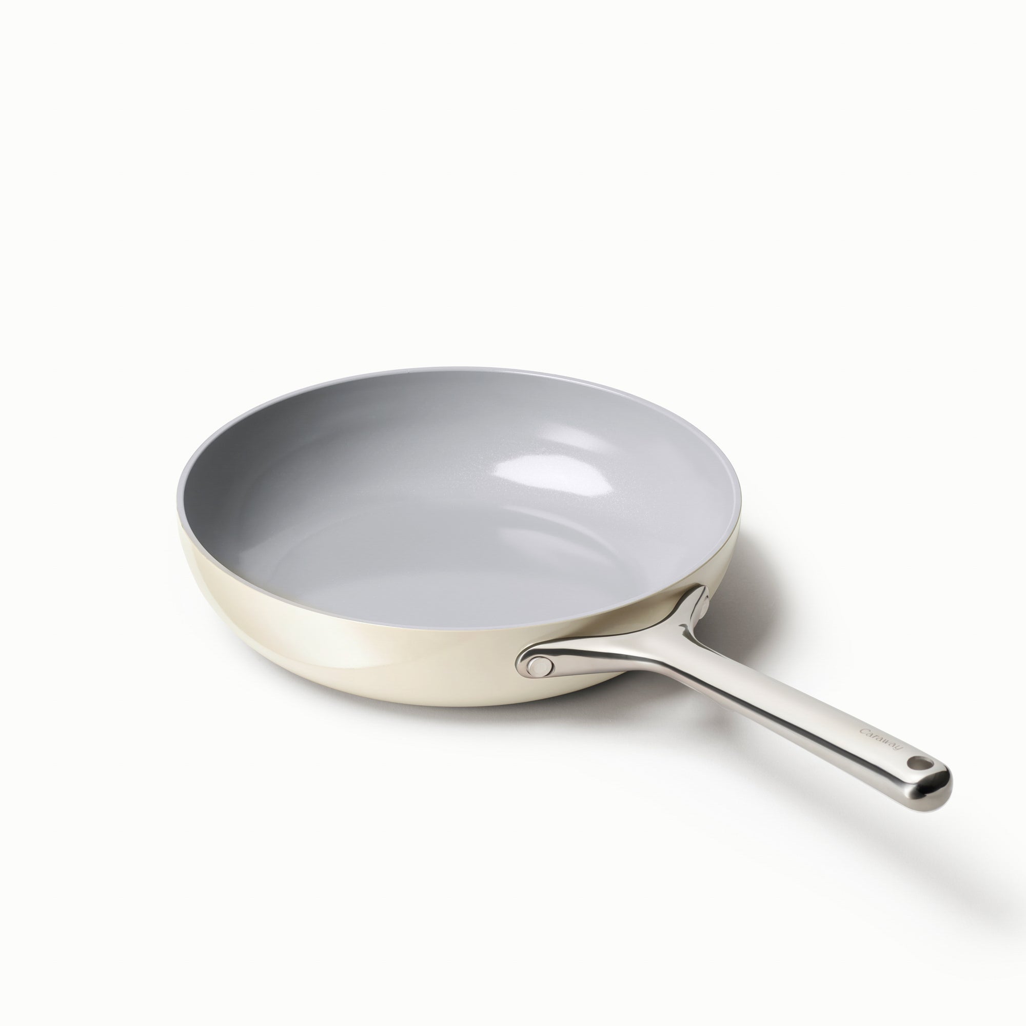 12" Nonstick Ceramic Fry Pan Cream