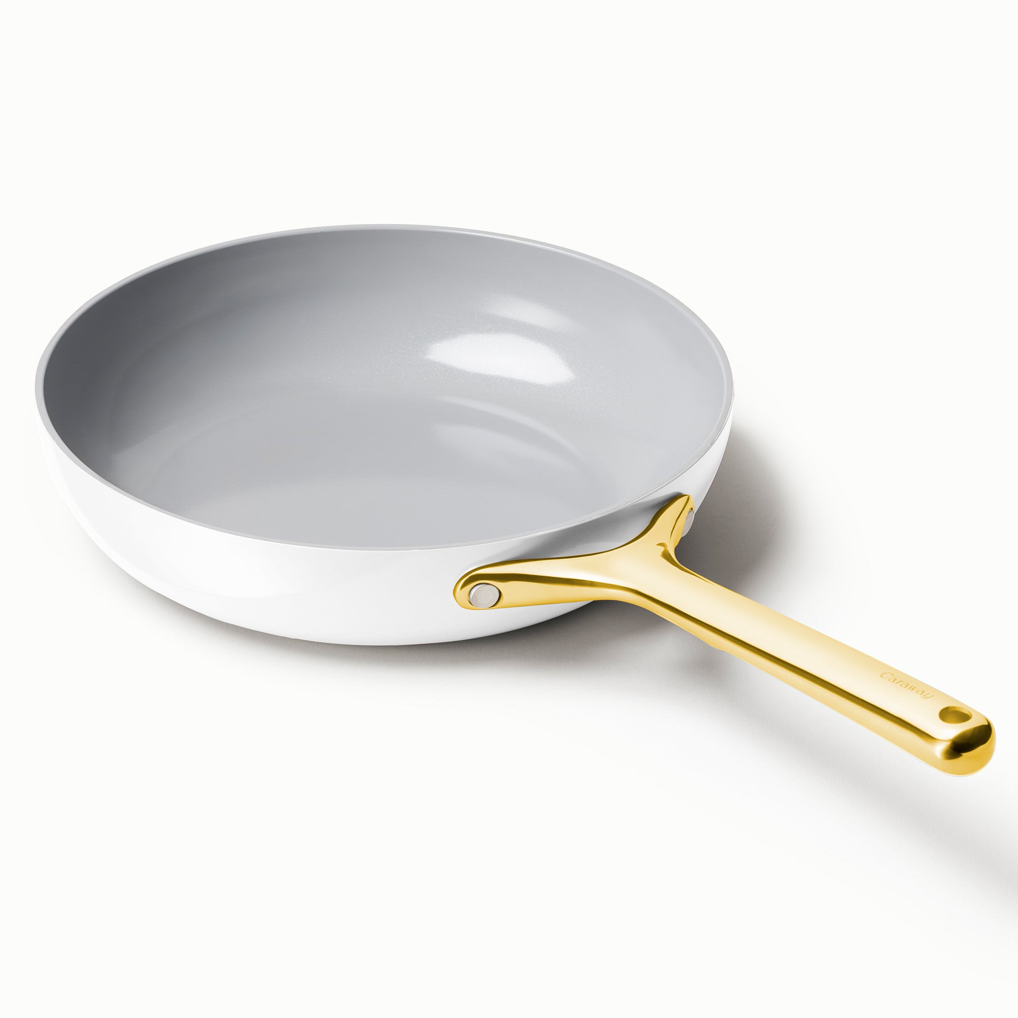 12" Iconics Nonstick Ceramic Fry Pan White/Gold
