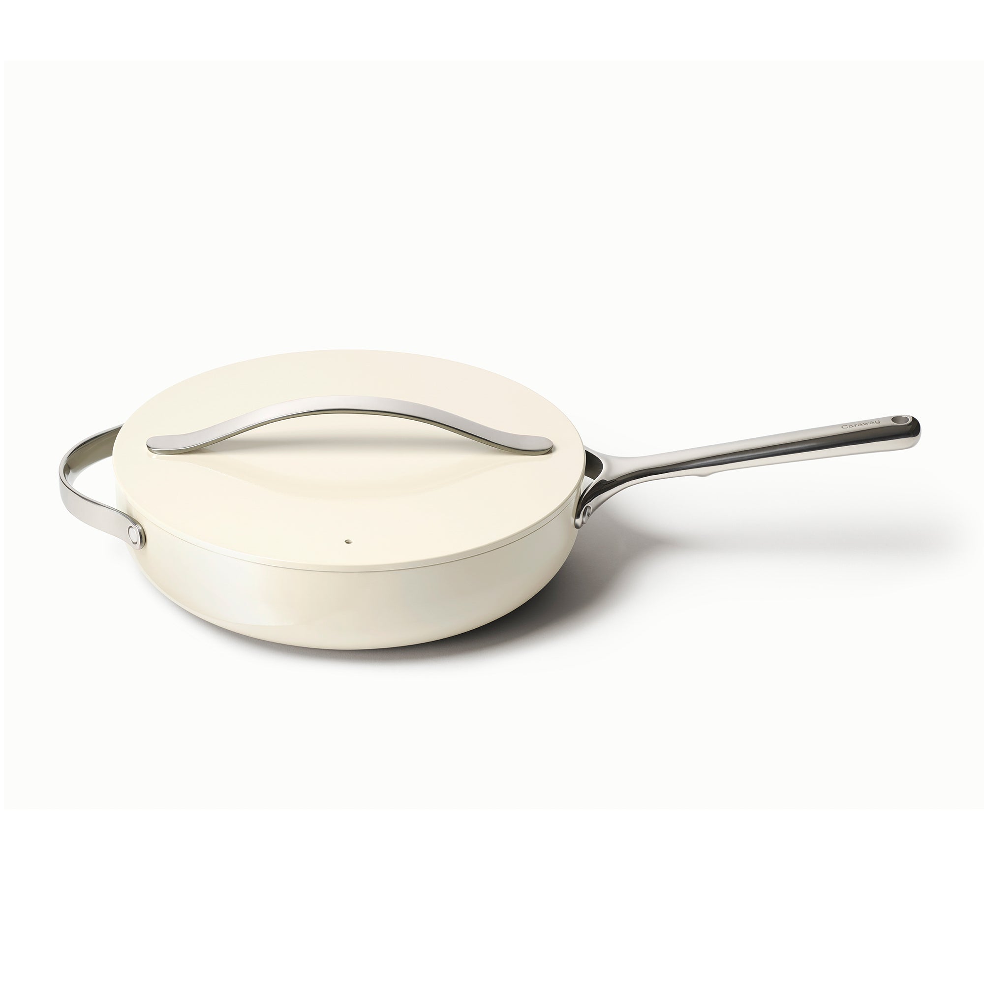 3qt Nonstick Ceramic Saute Pan w/ Lid Cream