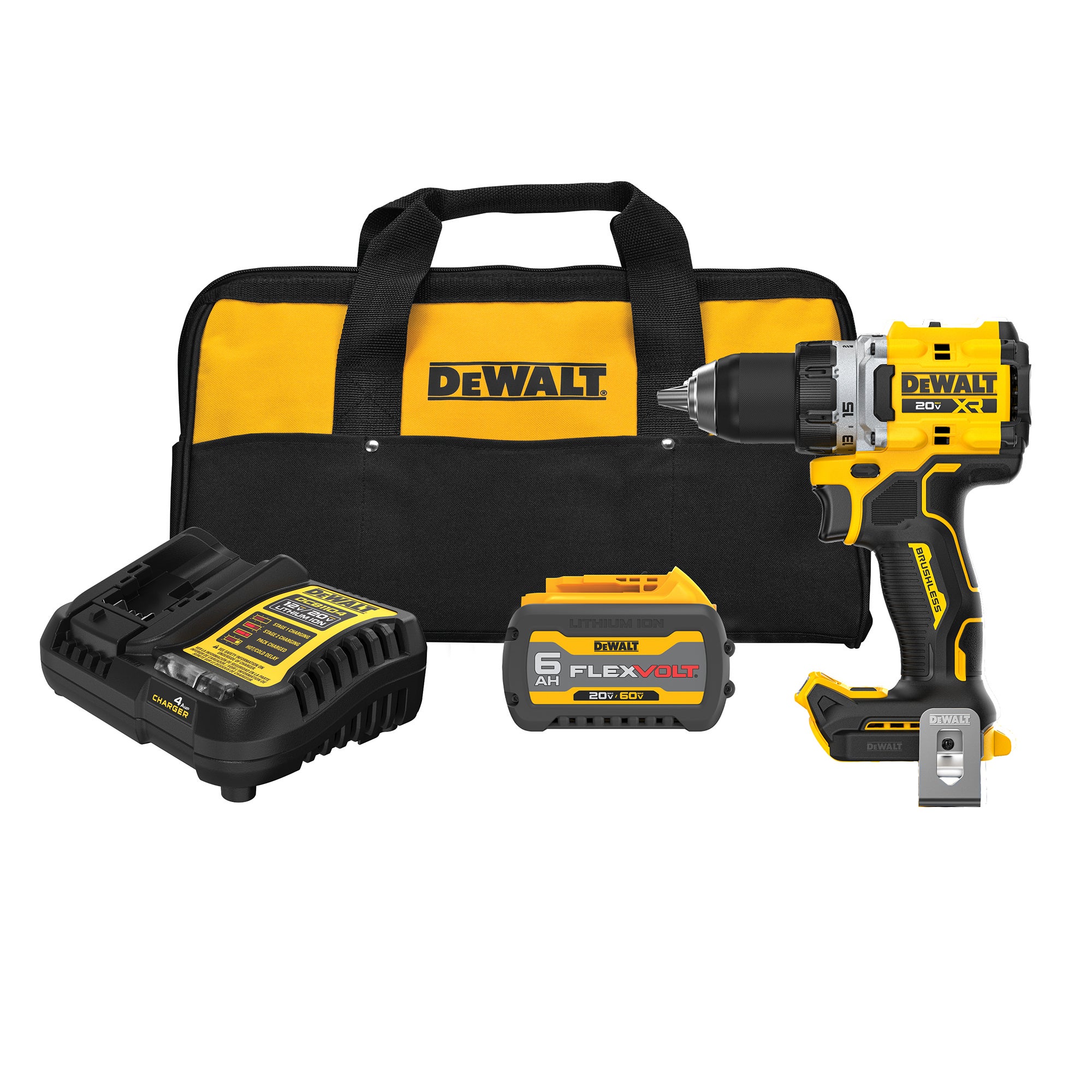 20V MAX XR Brushless Cordless 1/2" Drill/Driver Kit w/ 6Ah FLEXVOLT Battery