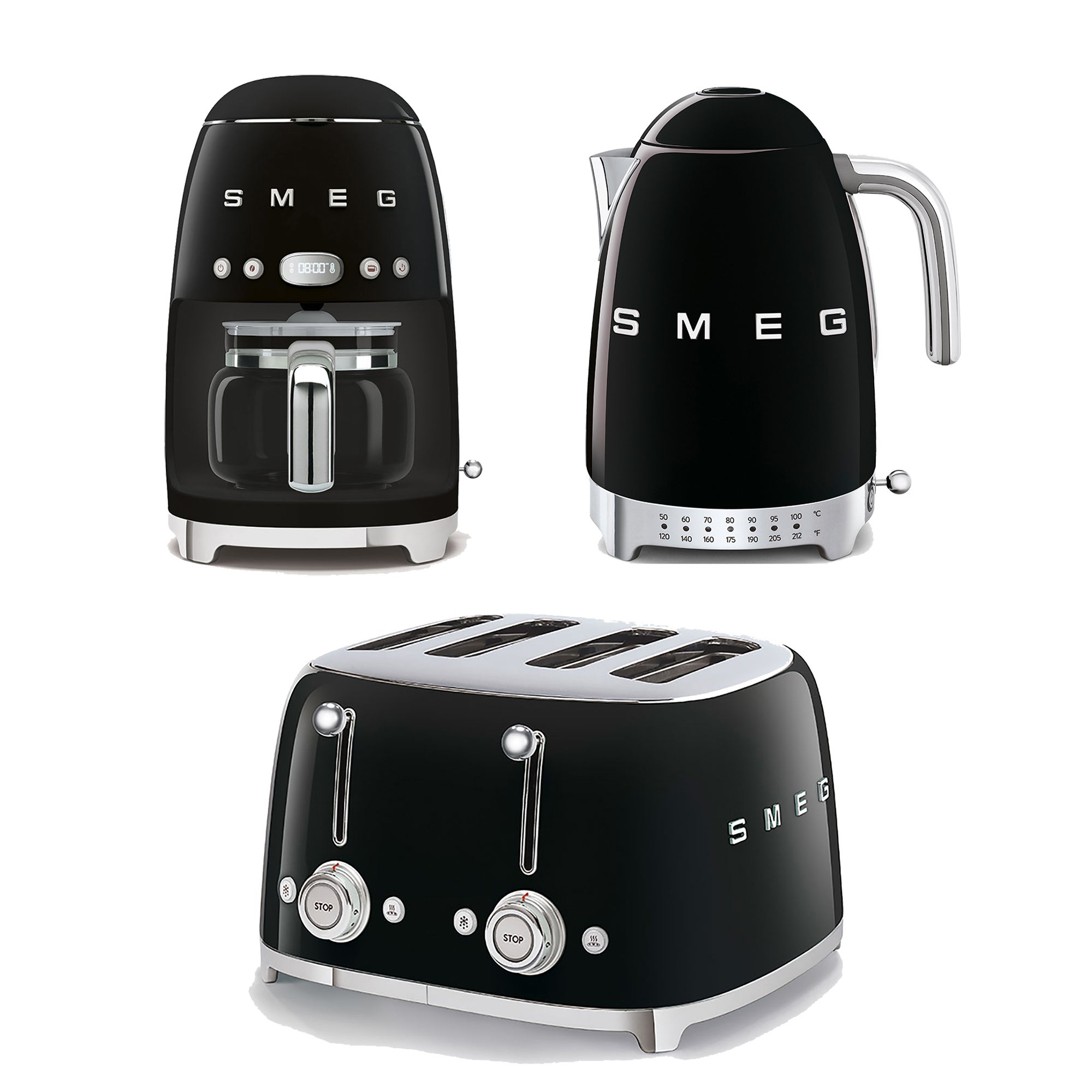 3pc Essential Kitchen Appliance Set  Black