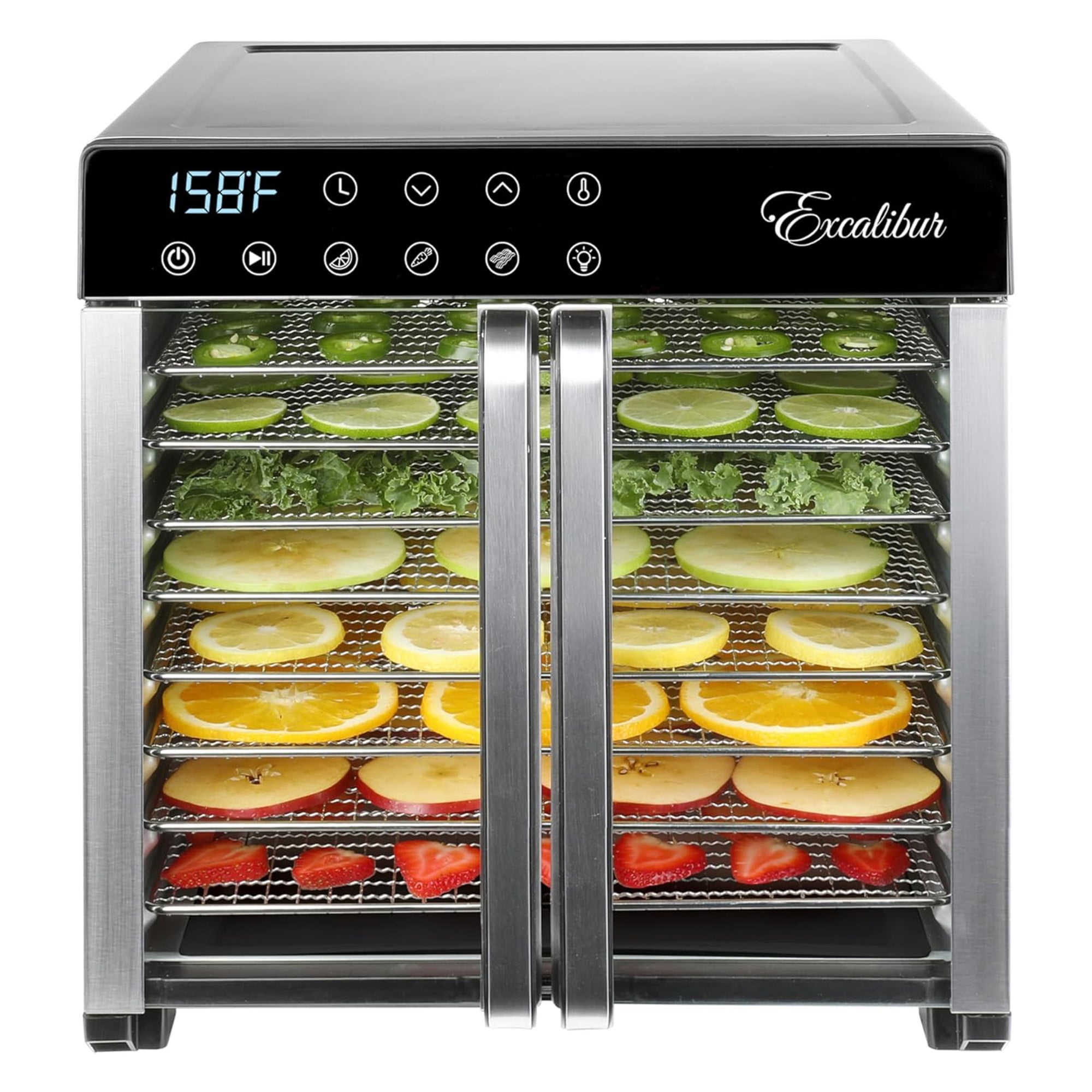 8 Tray Select Digital Dehydrator Stainless Steel