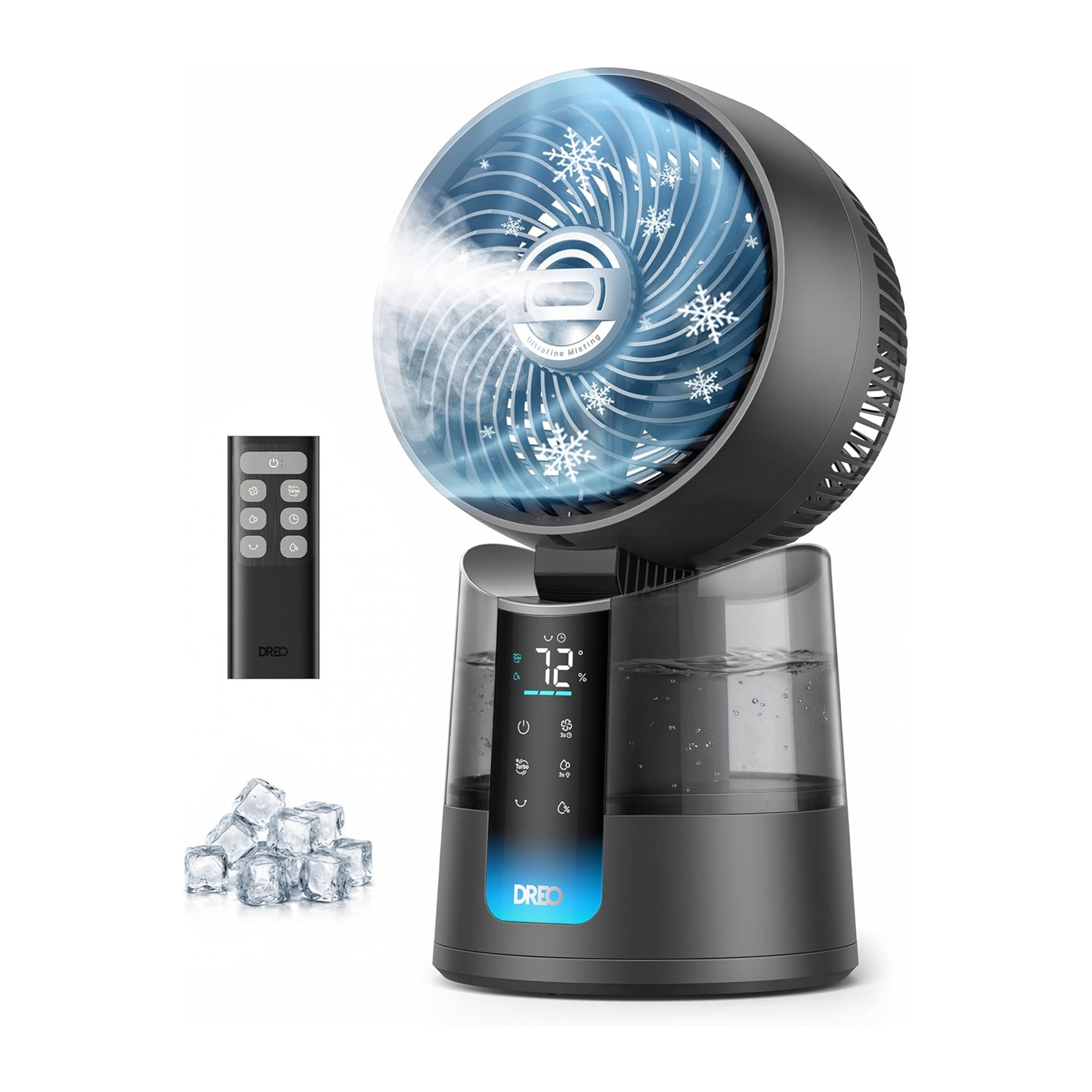 TurboCool Smart Indoor Misting Evaporative Table Fan